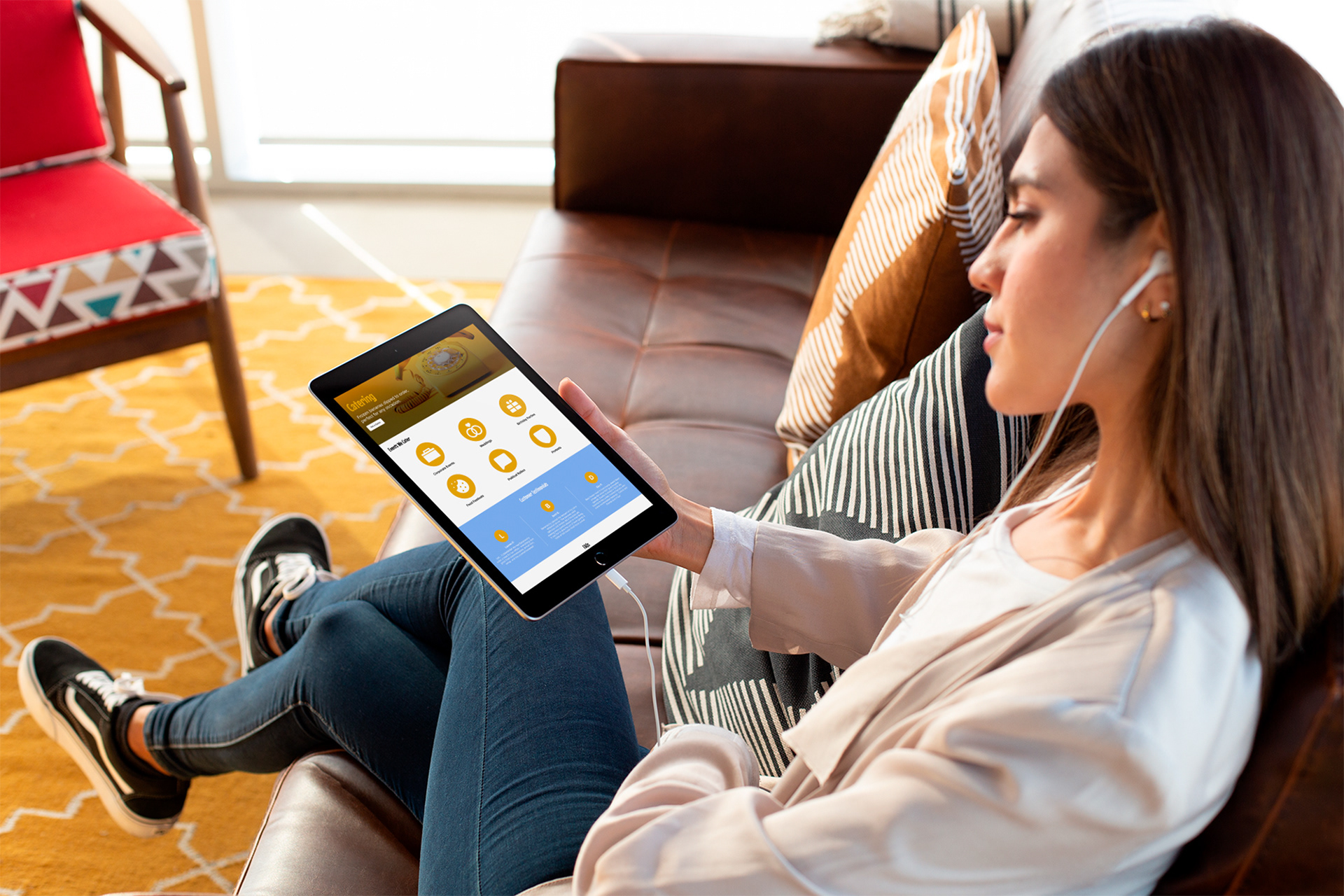 Bananarchy Catering Page on iPad