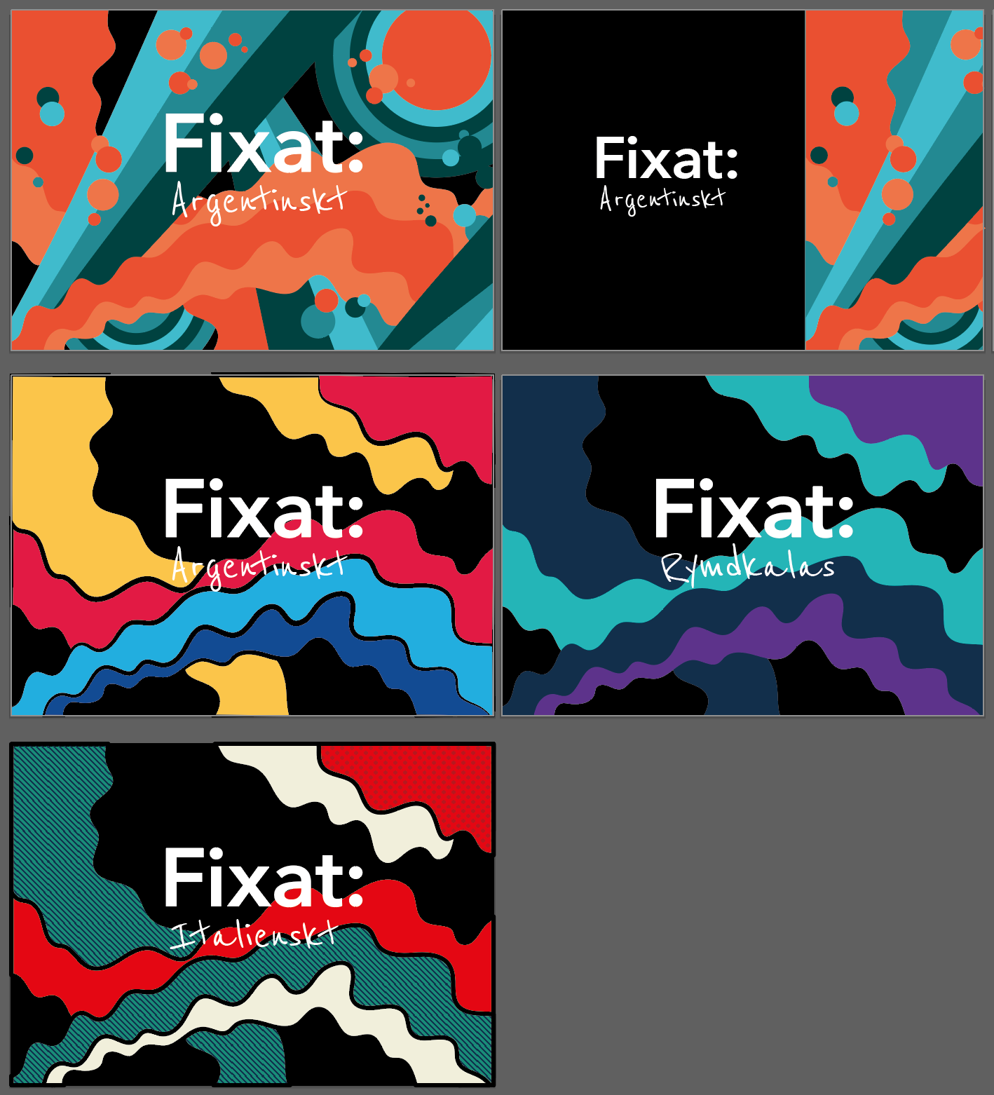 Testade olika mönstervariationer
