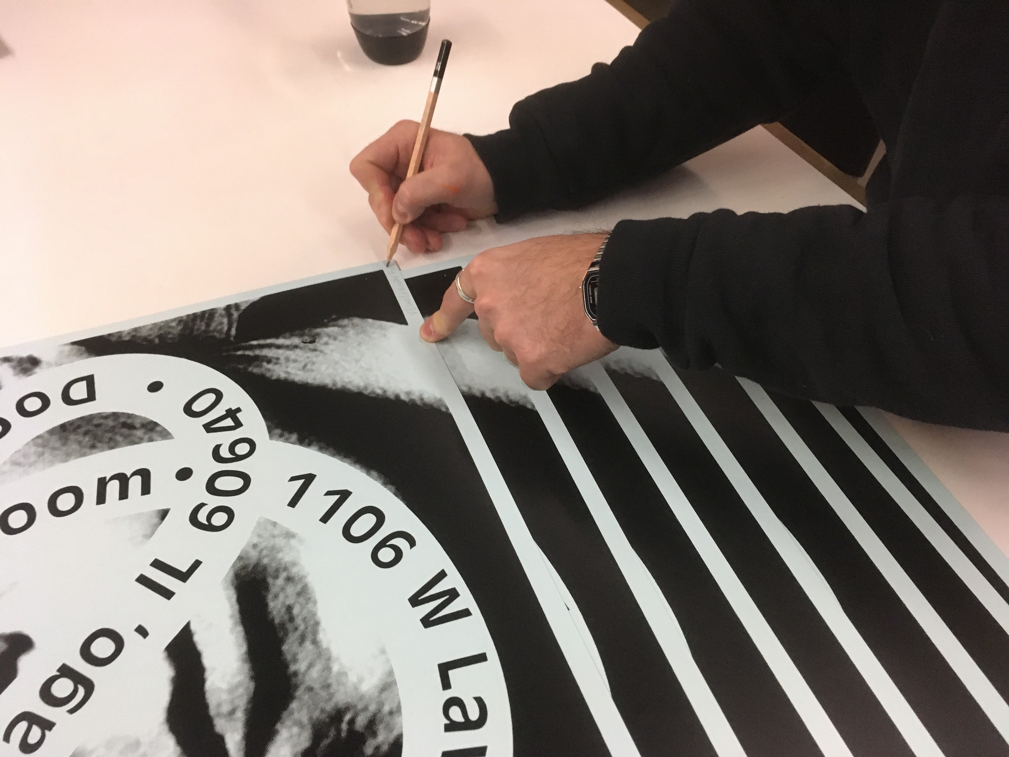 Artist editioning their prints