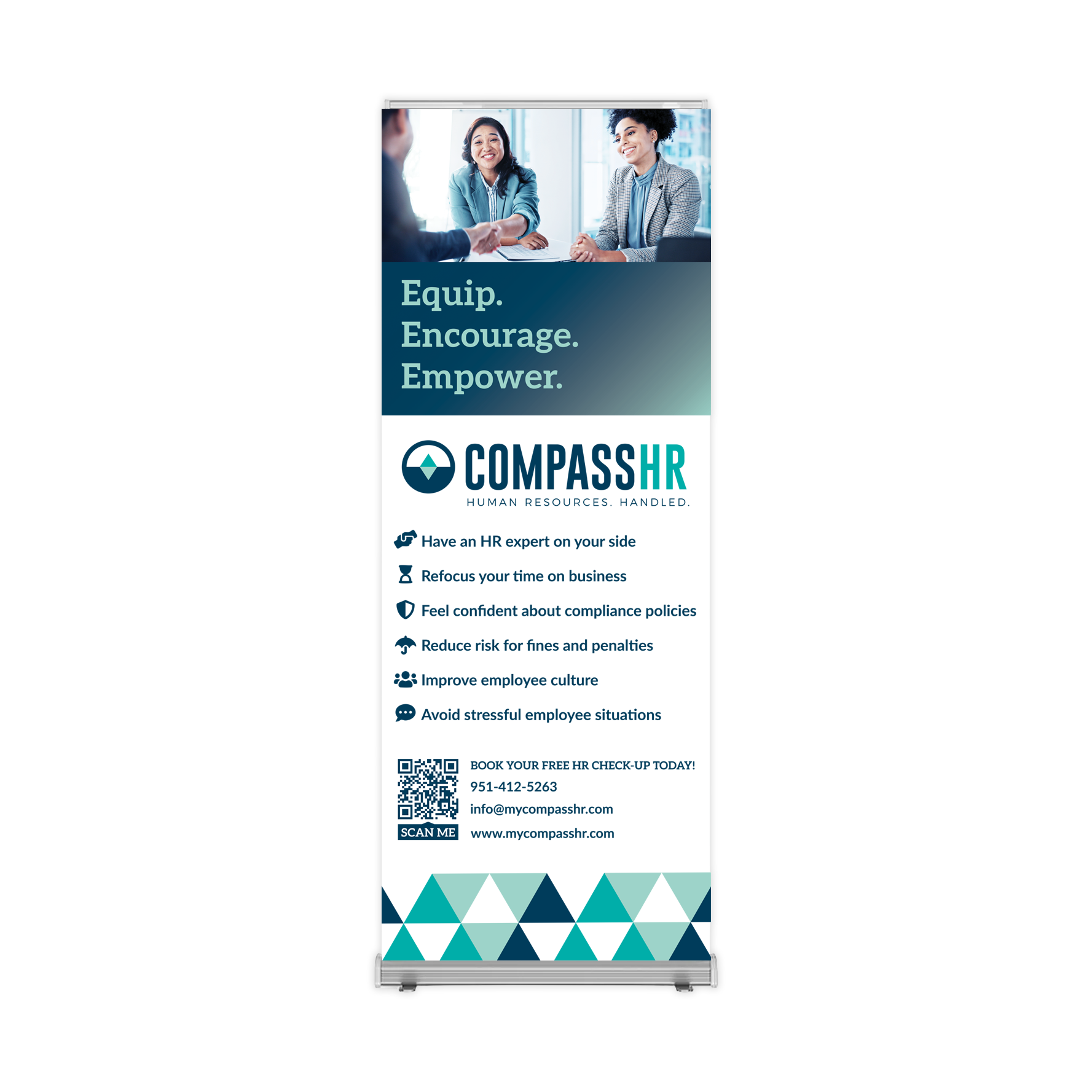 COMPASS HR Retractable Banner, 2026.