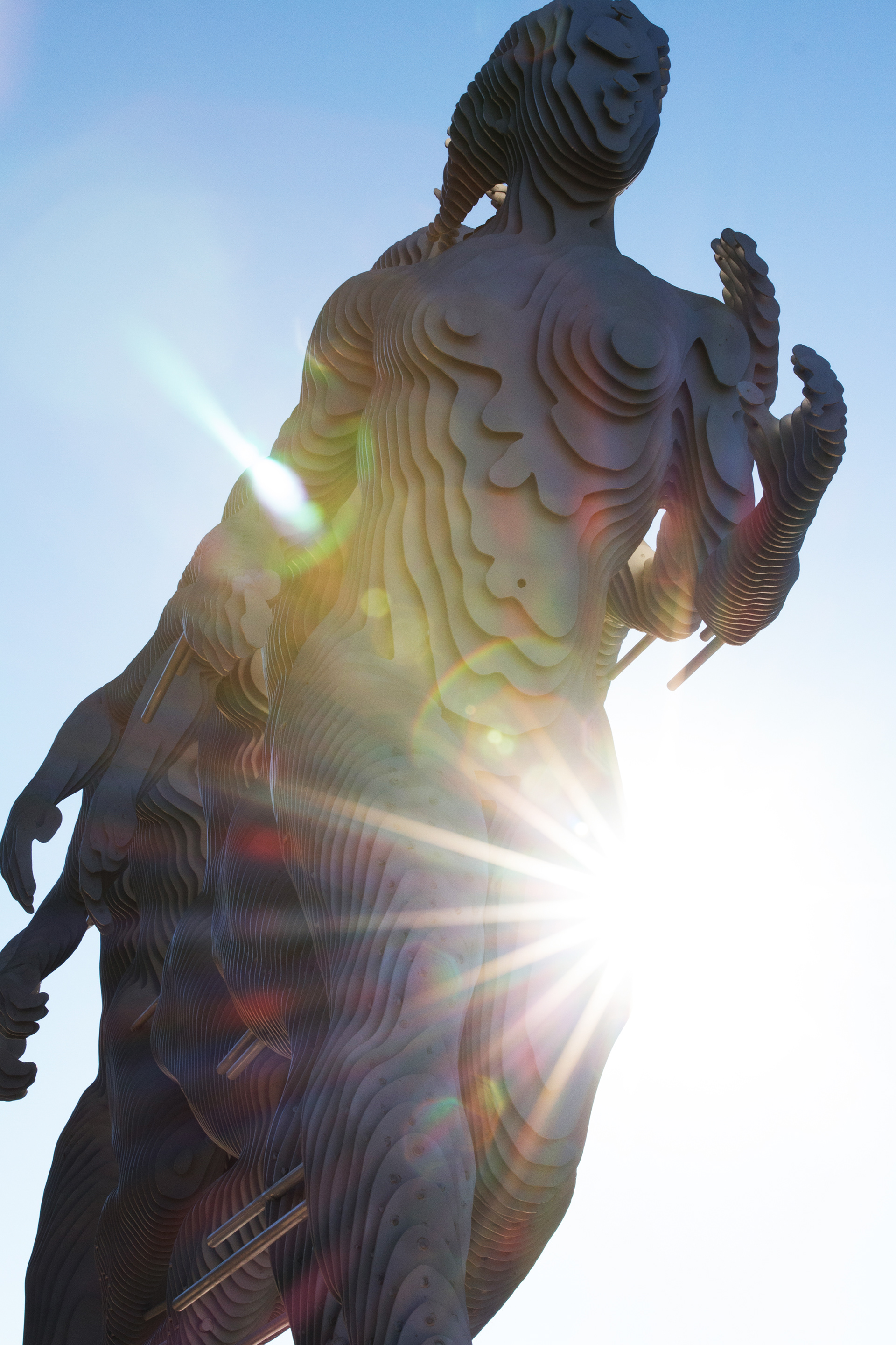 2nd shot of running sculpture outside of Jones AT&T stadium.