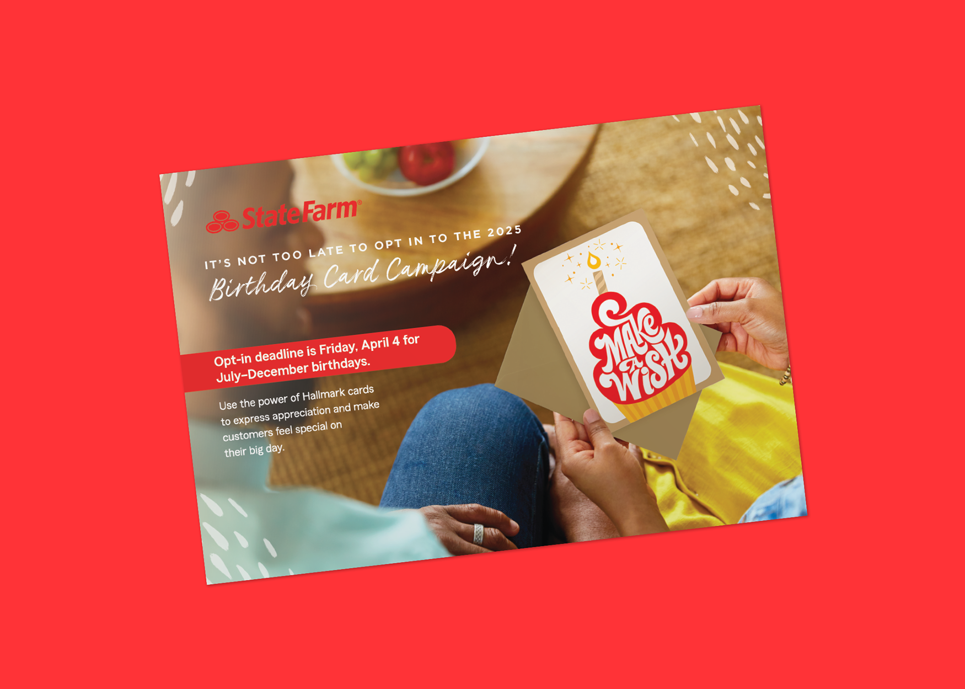 2025 State Farm Birthday Opt-in Postcard (Back)