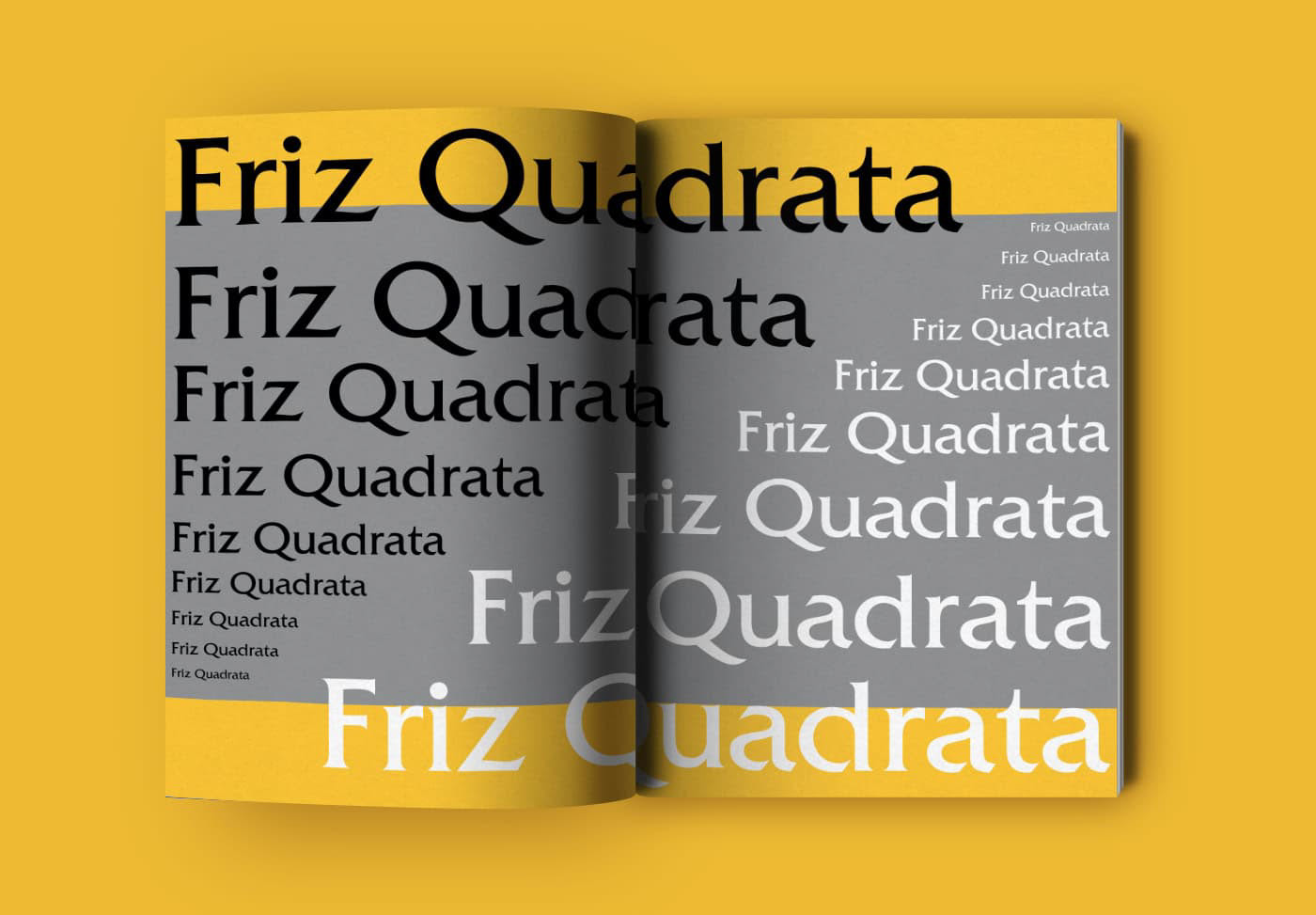 Friz Quadrata - font display booklet