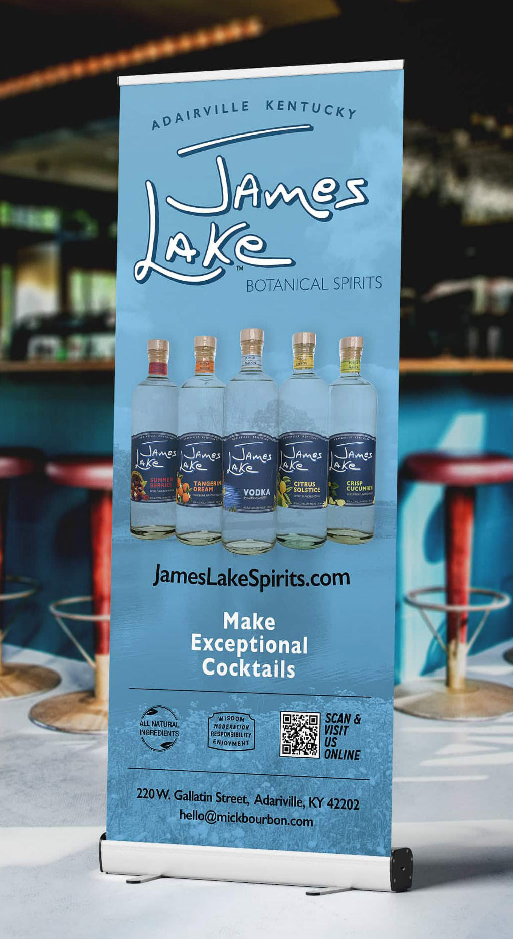 James Lake - Retractable Banner