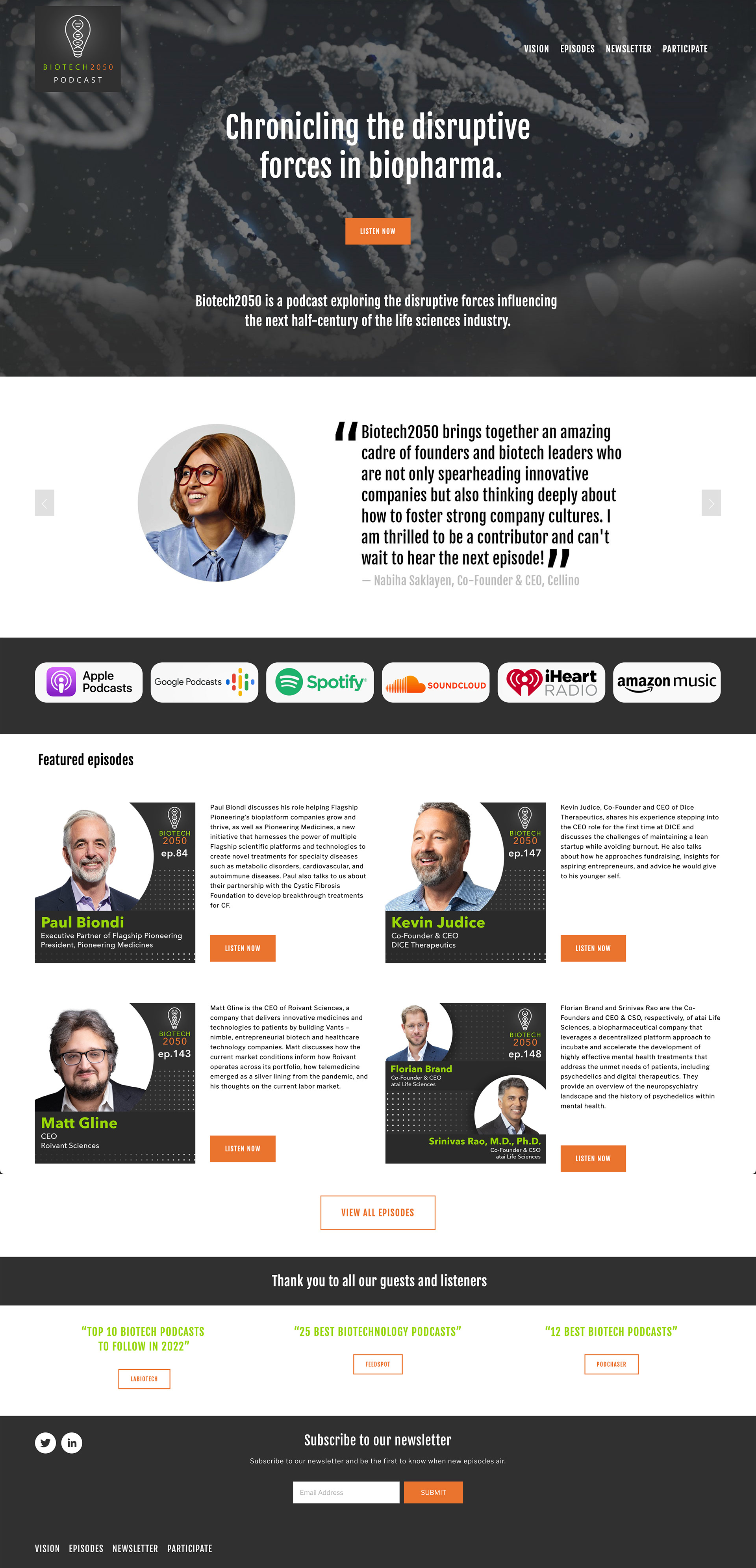 Rebranding and web design for Biotech2050