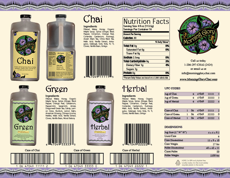 Morning Glory Chai distributor flyer