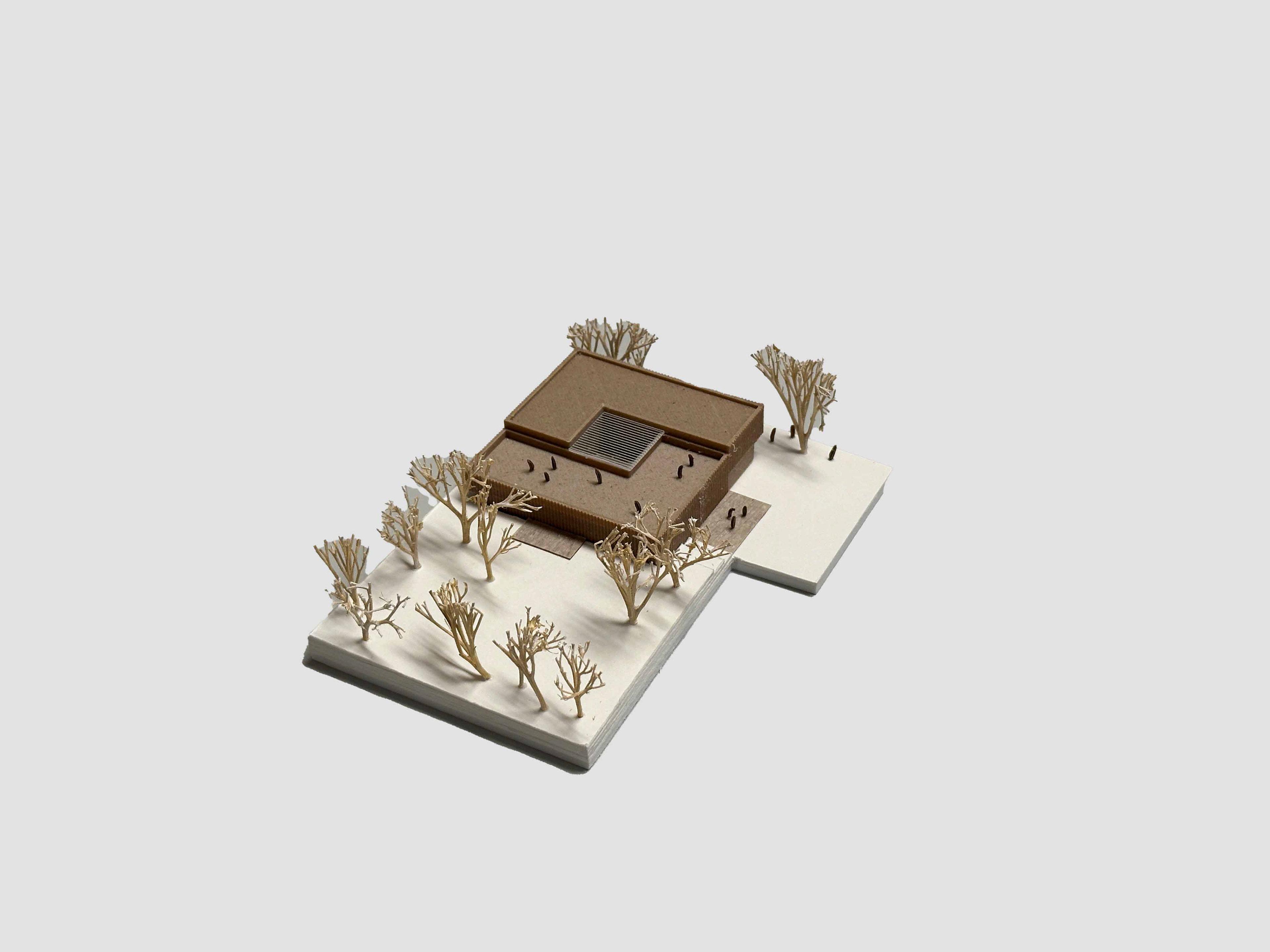 Modell 1:500; mit Holzfilament gedruckt