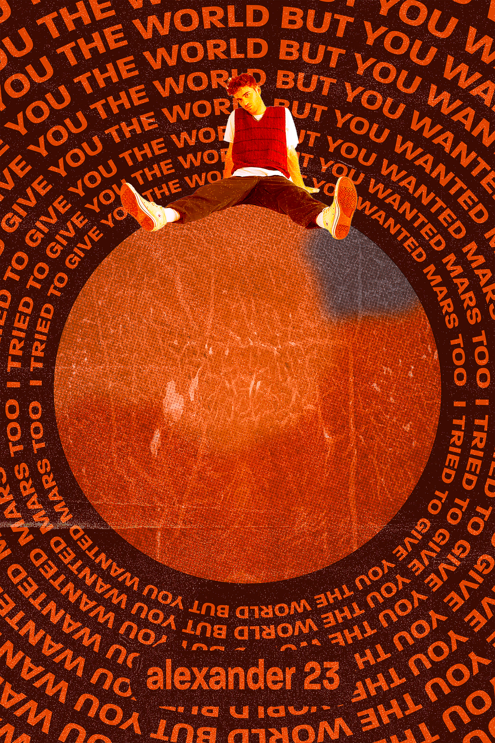 Mock poster created for Alexander 23's 2019 song "Mars."