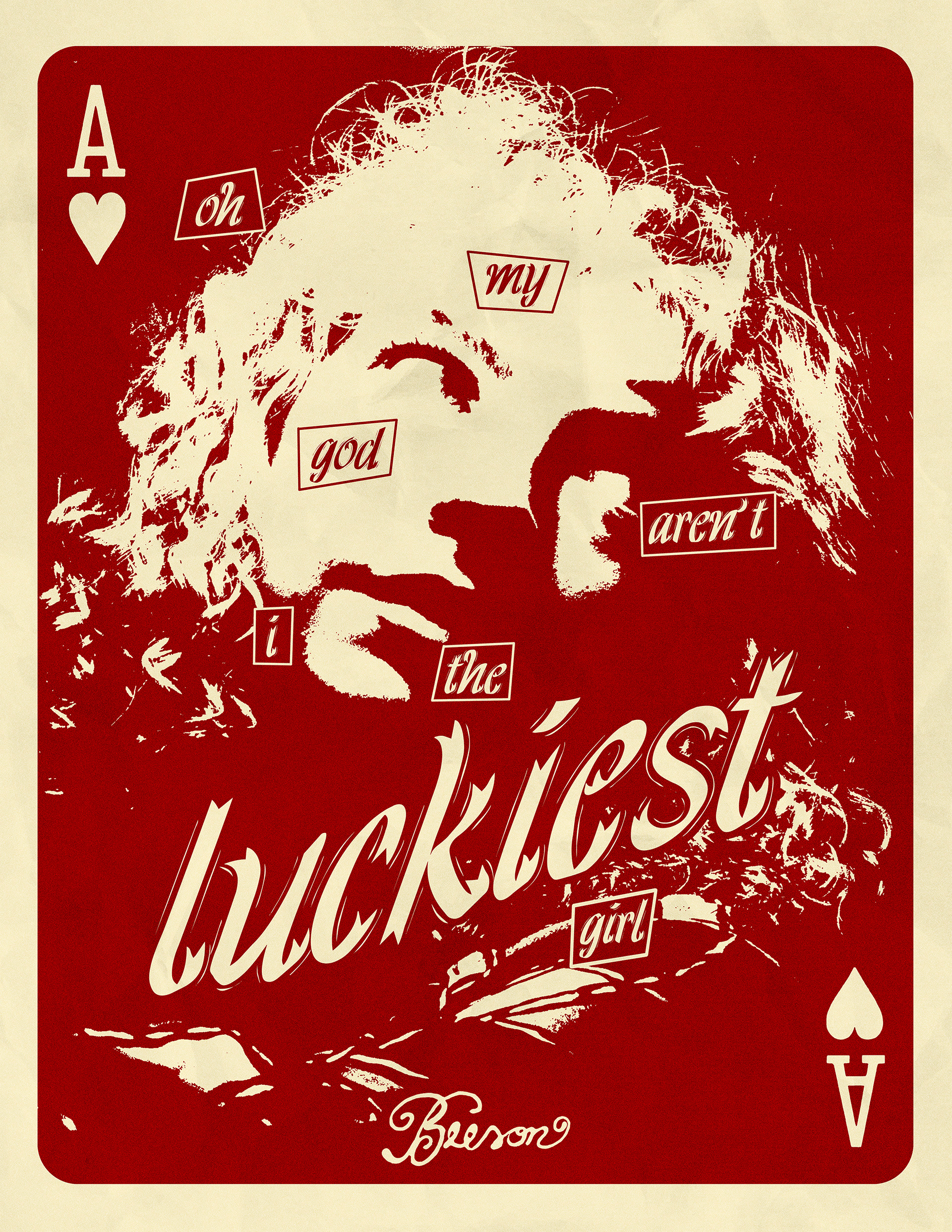 Mock poster created for Beeson's upcoming song "Luckiest."
