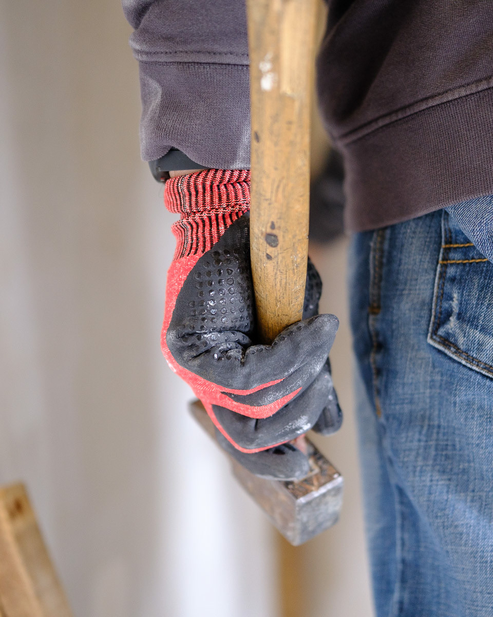 Photographie ouvrier BTP, rénovation