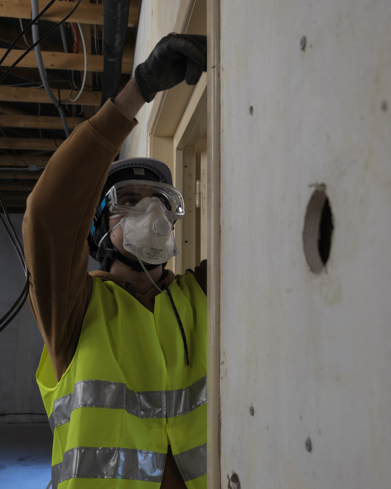 Photographie ouvrier BTP, rénovation