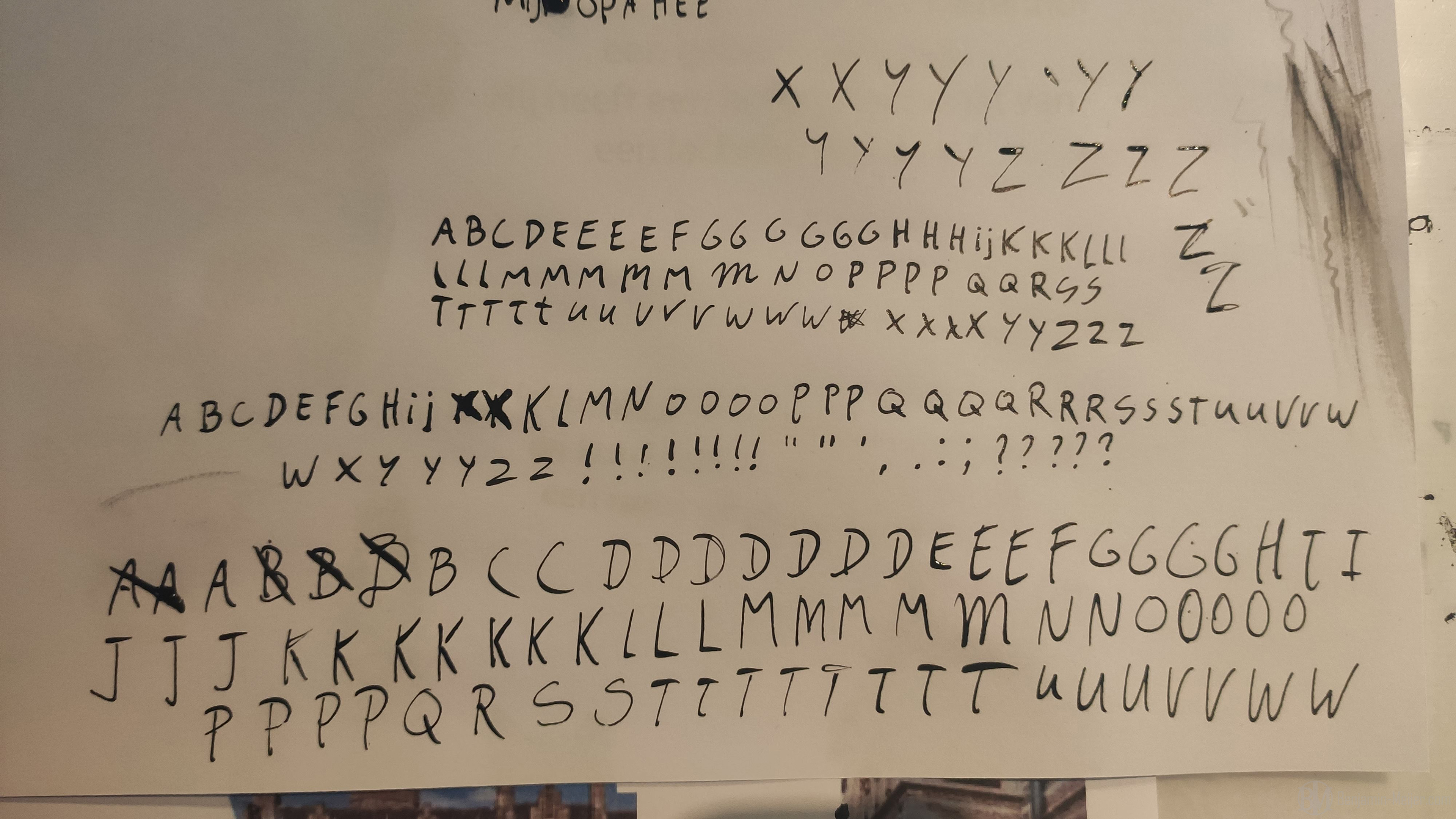 Hand-written alphabet to turn into custom digital font