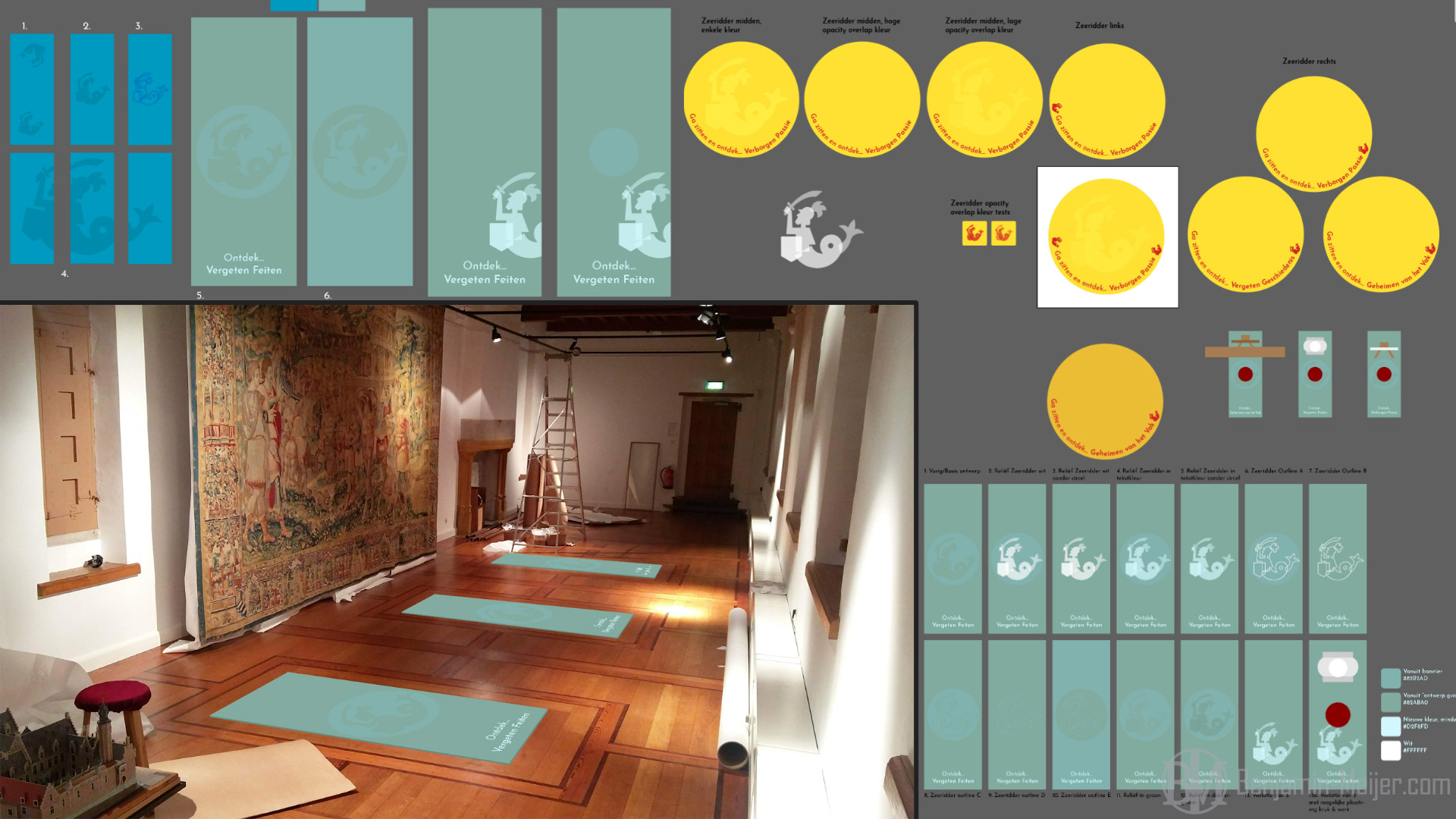 The carpets went through many different iterations until everybody was happy with a design.