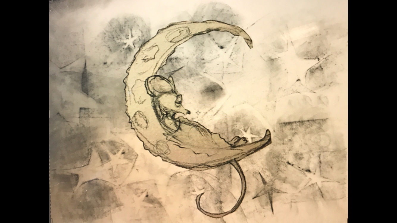 MOUSE ON THE MOON  - Childrens book illustration idea