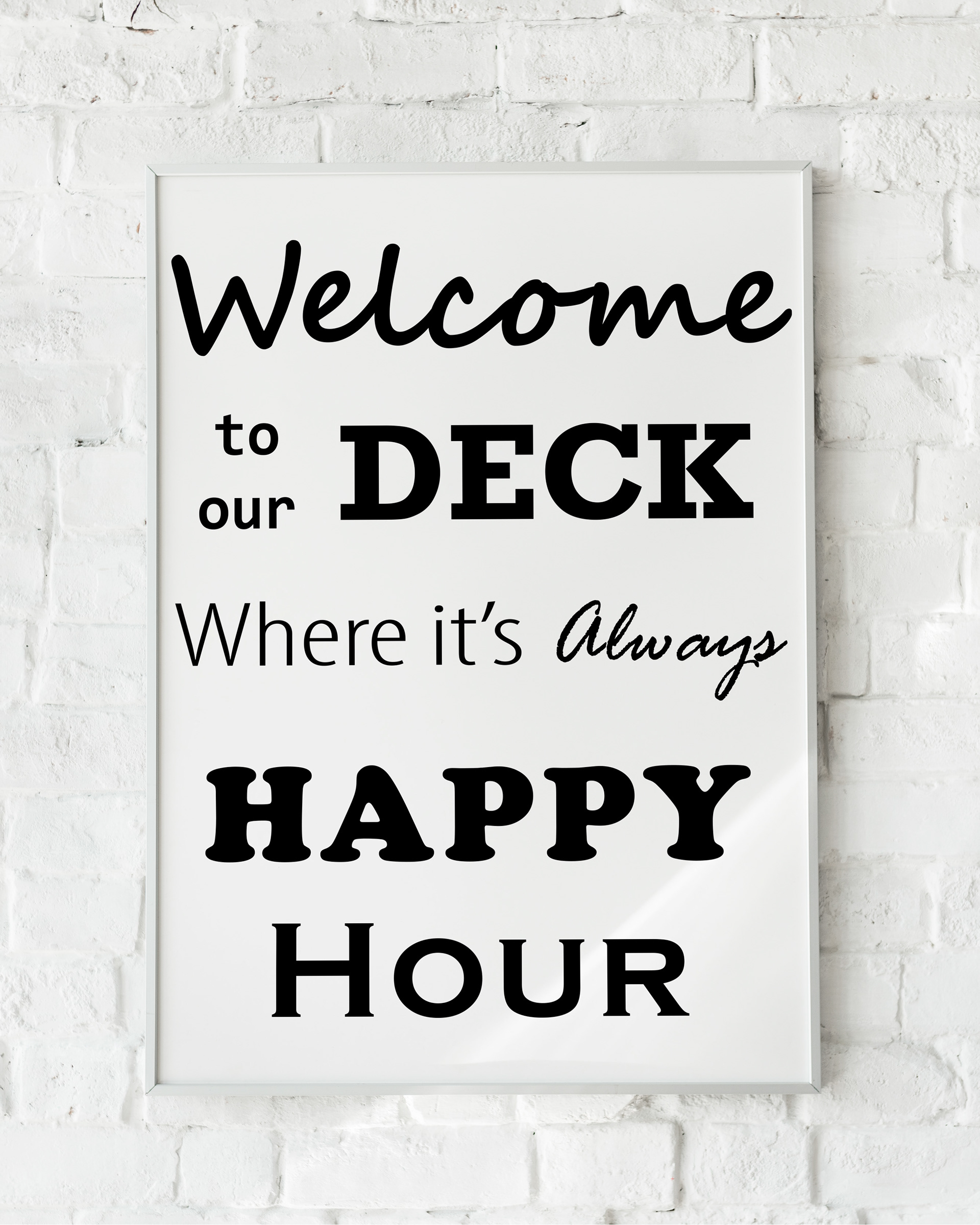 Deck Sign Stencil