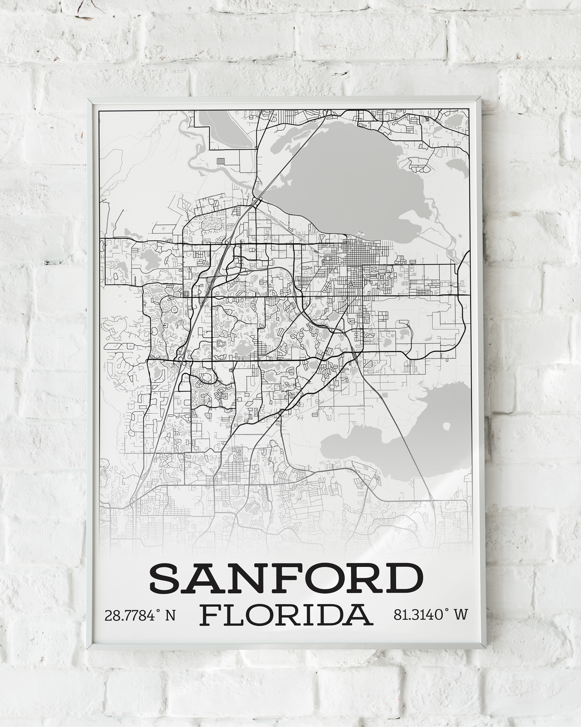 Poster of Sanford, FL Map