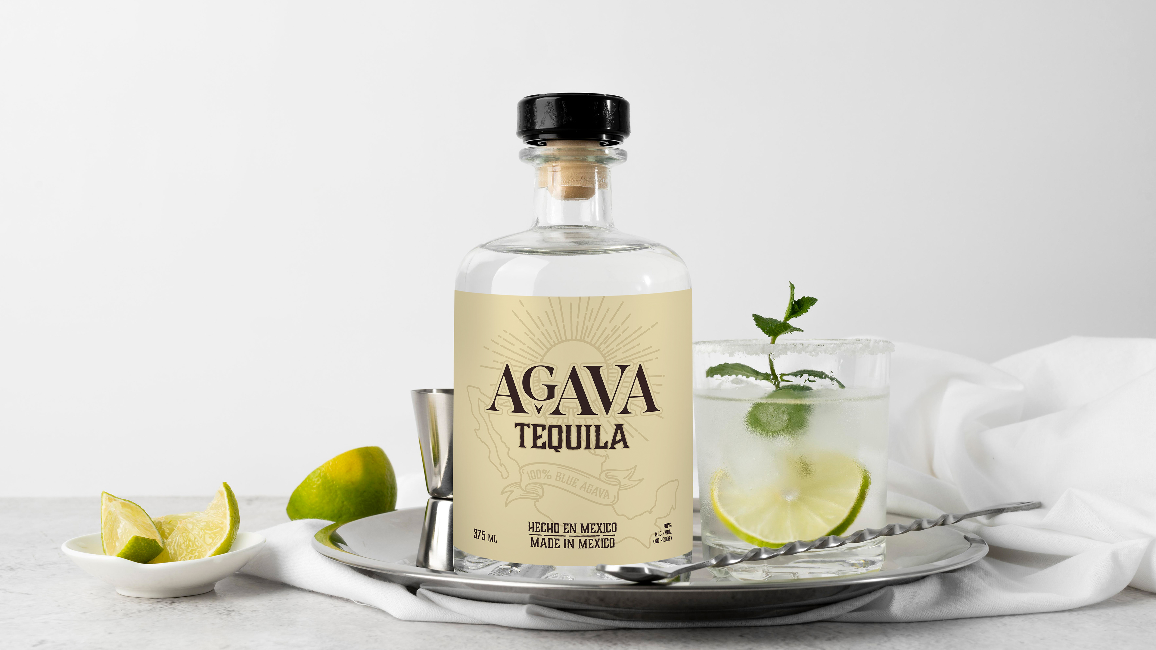 Agava Tequila Mockup