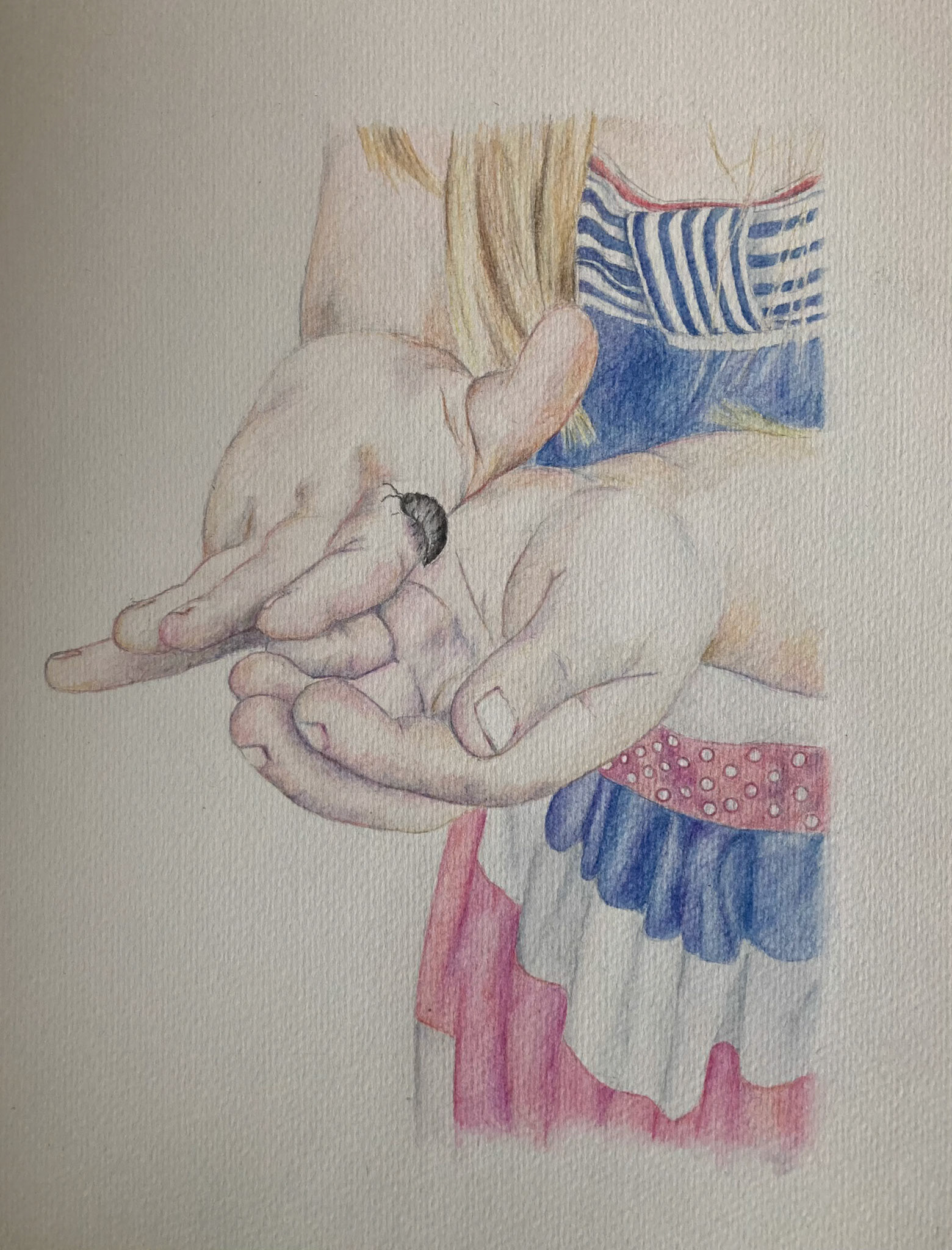 woodlouse in child's hands