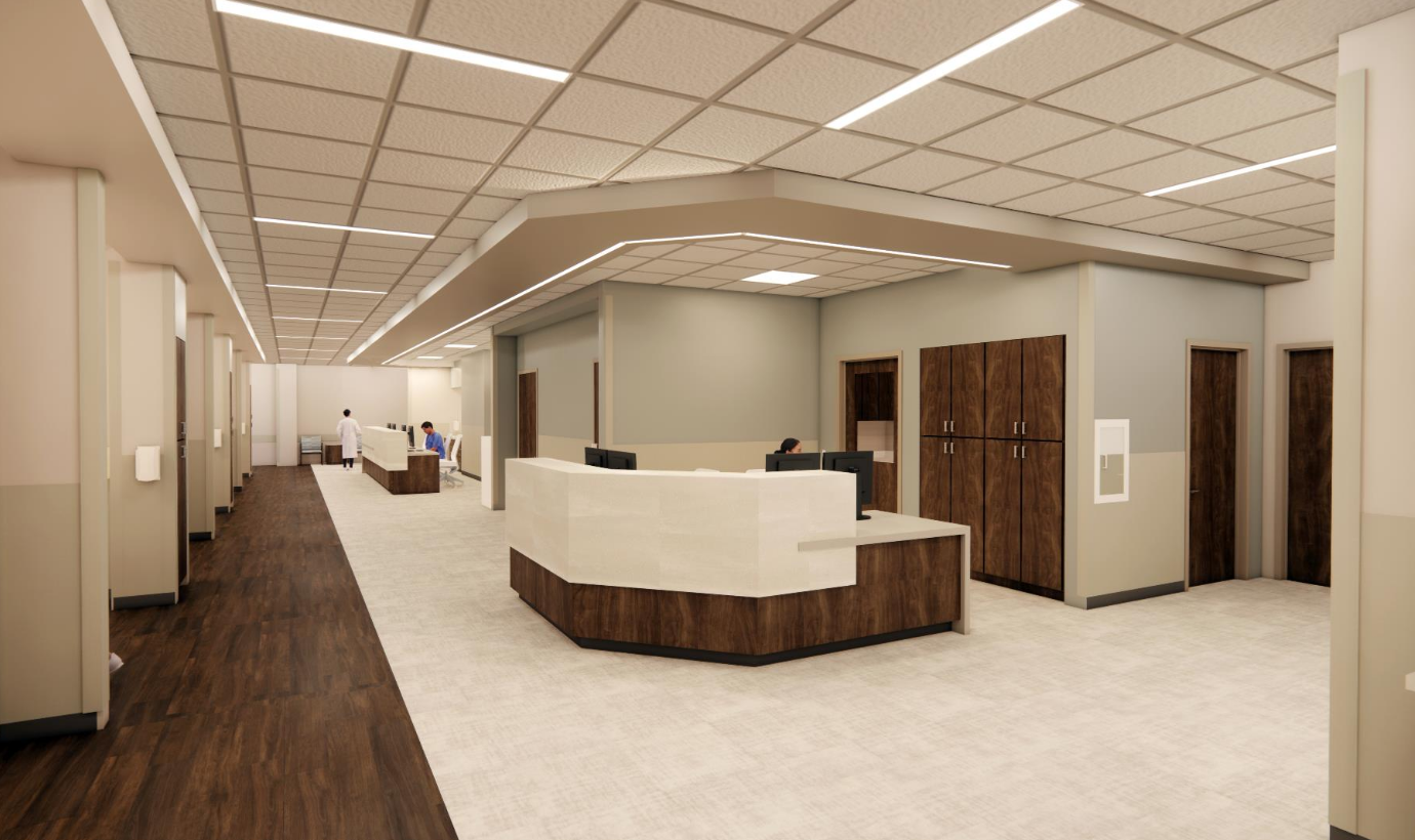 Endoscopy Center Nurse Station Render