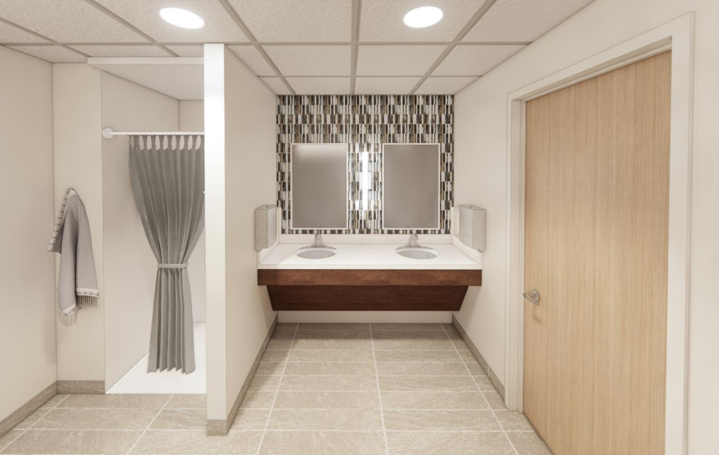 Staff Restroom Render