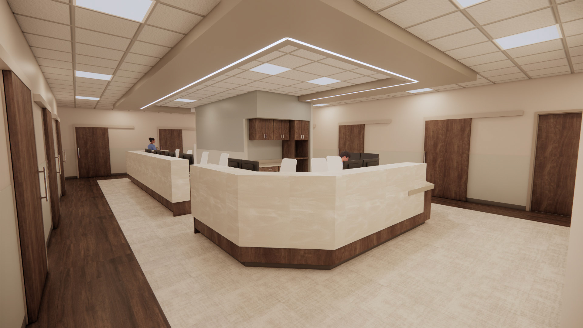 NorthEast Digestive Health: Gastroenterology Clinic, Nurse Station Render