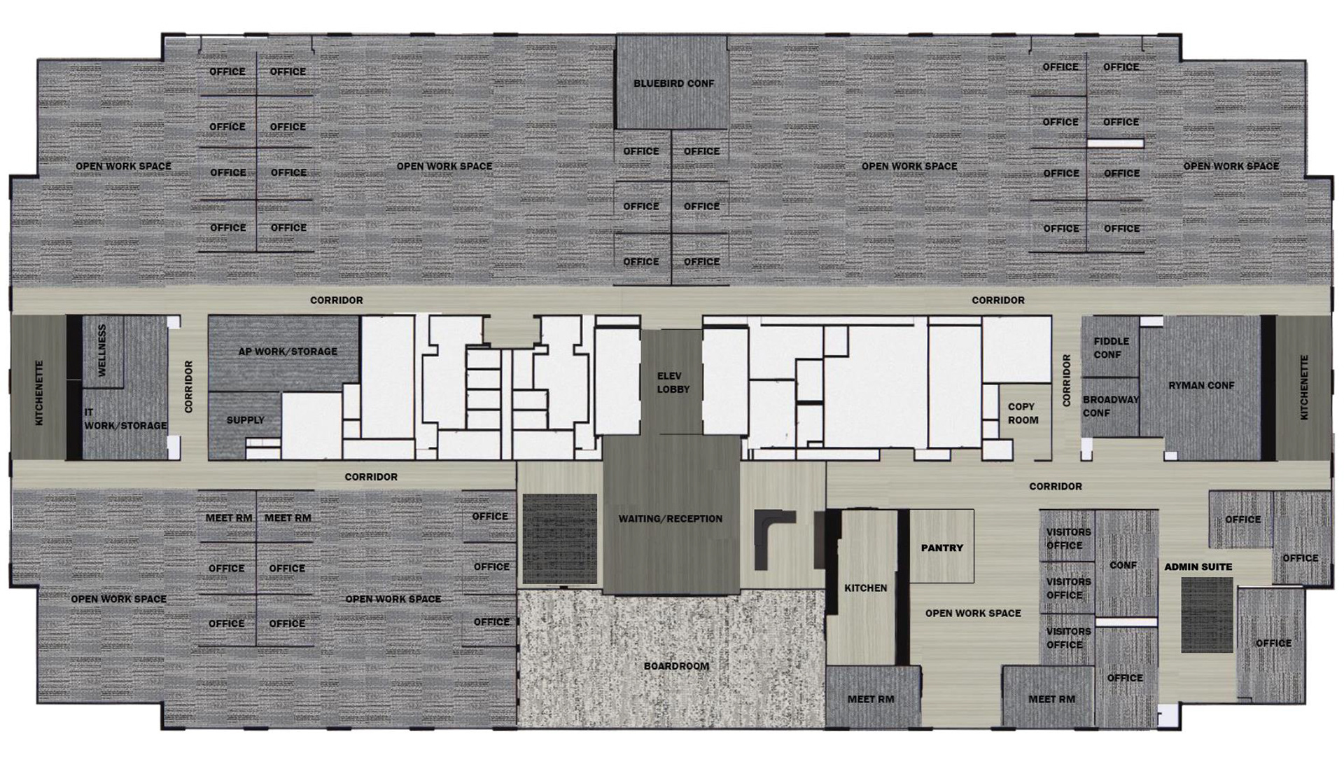 Rendered Floor Pattern Plan
