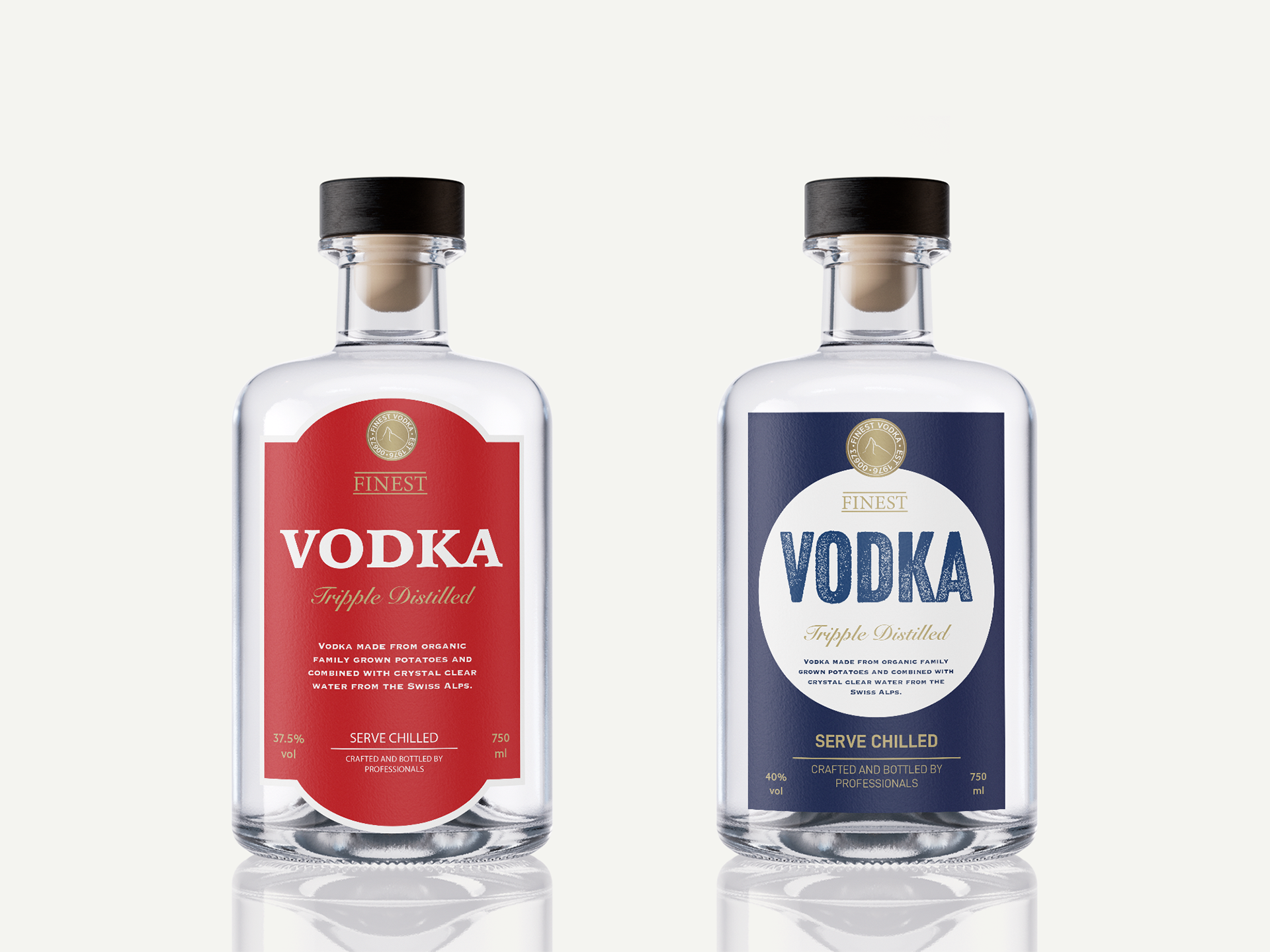 Vodka labels