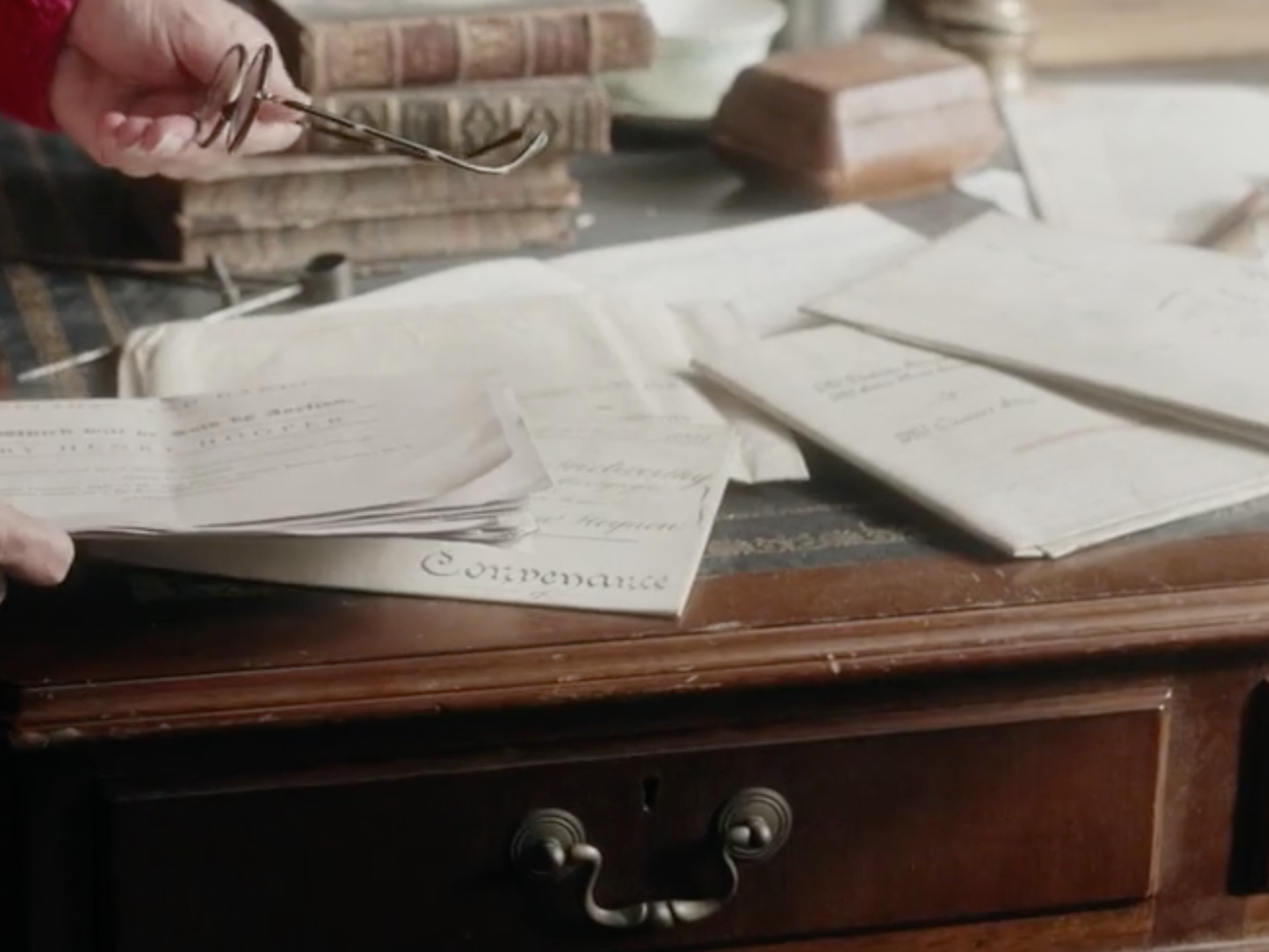 Land registry documents on screen