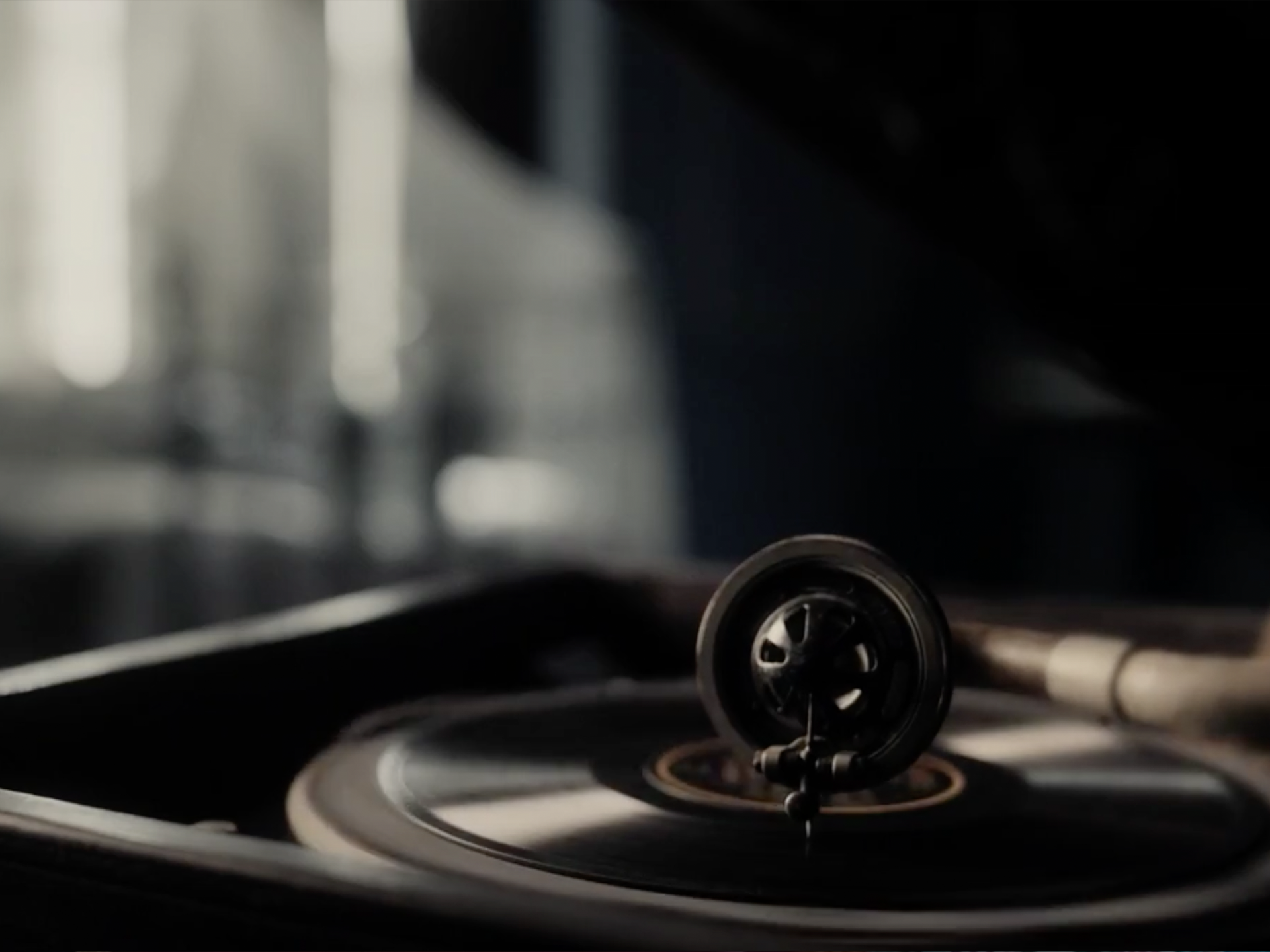Record label on screen