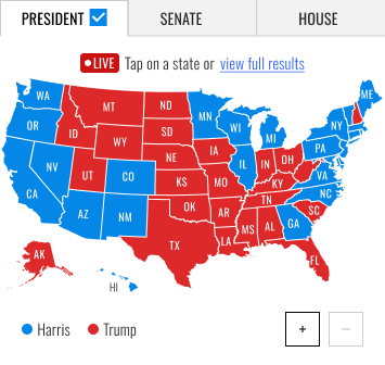 President tab; winner state