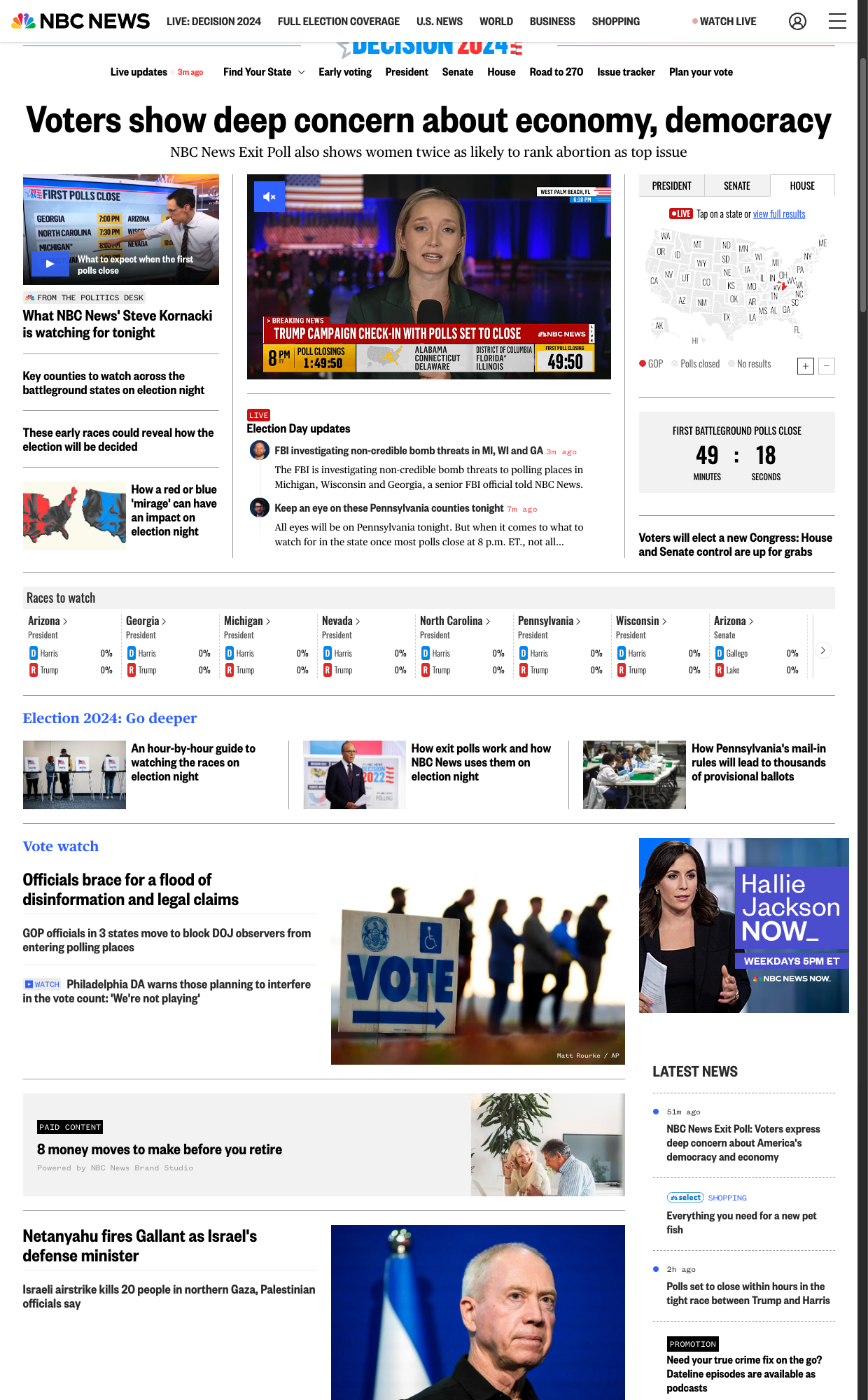 Election night, 6pm