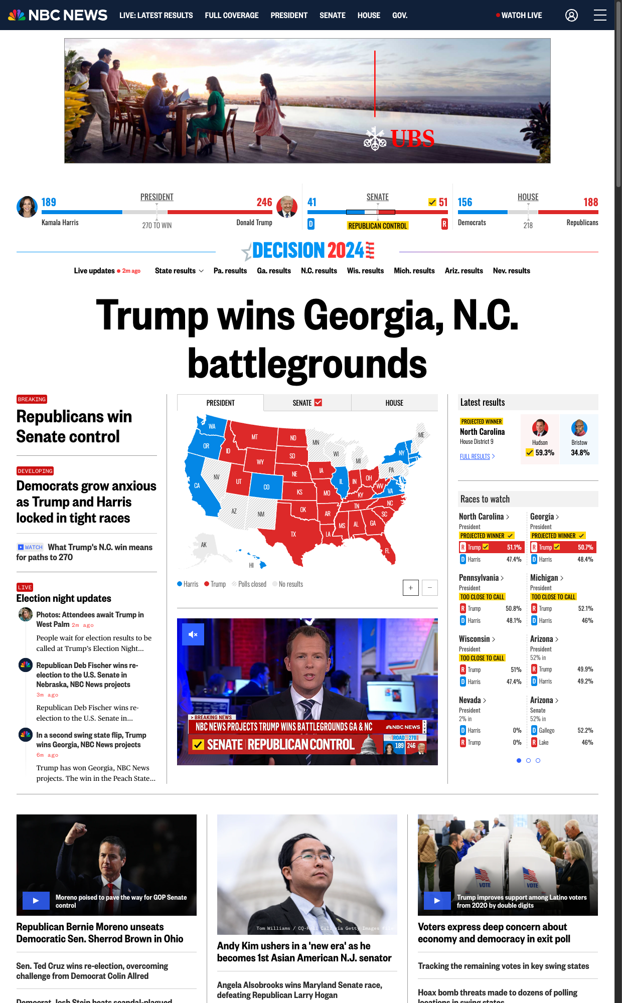 Election night, midnight