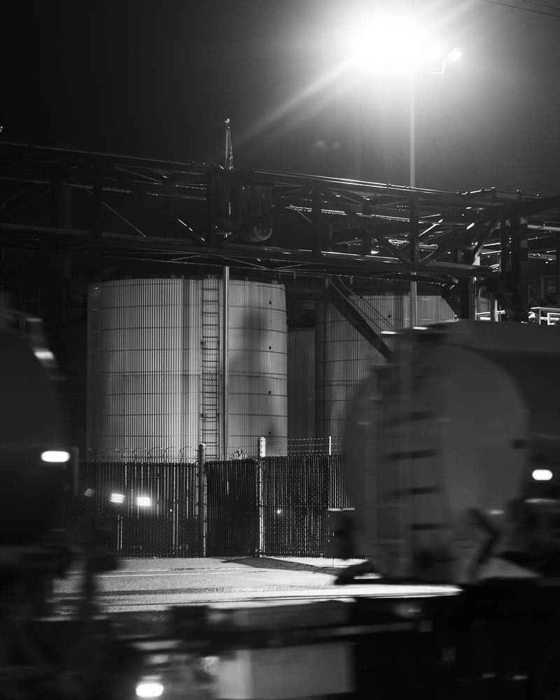 A terminal operator climbs down a rail tank car at the CEI hub. The CEI hub holds and moves 90% of Oregon's fuel. If it fails during an earthquake event, that necessary fuel to power emergency response efforts across the state would be inaccessible. 