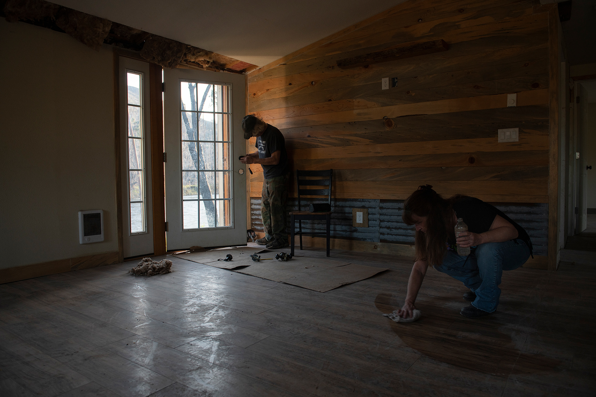 Assembly, cleanup, and dealing with permits now occupy Andrew and Sarita as they prepare their new home for occupancy. It may be months before they can move in.