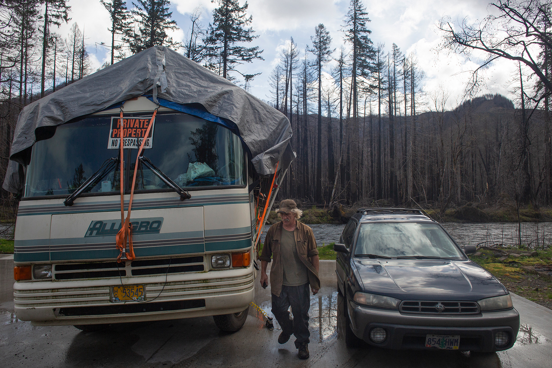 Andrew and Sarita have called this RV home since 2020, and Andrew’s heavy workload since the fire has taken a toll on his body. Andrew already suffers from constant pain in his shoulders and hands, and he lost part of a leg in an accident when he was a child. “The pain I go through every day is excruciating. Something that would have taken me 15 to 20 minutes years ago might take me two or three days now,” Andrew said