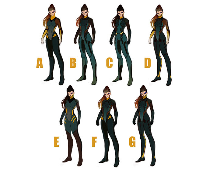 Character Exploration - Outfit Variation Choices