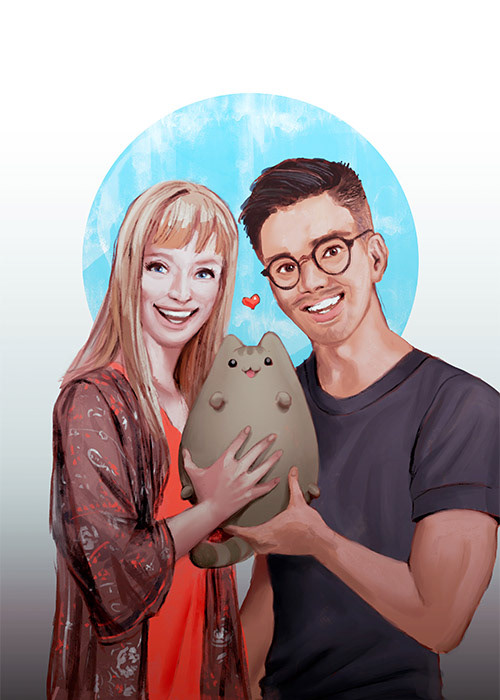 Gift for Boyfriend - Semi-Realism Style
