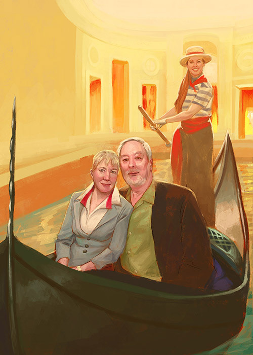 Gift for Parents - Painterly Semi-realism Style