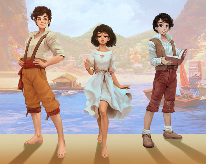 Character Concept Art for Douglas Mello - Semi-Realism Toon Style