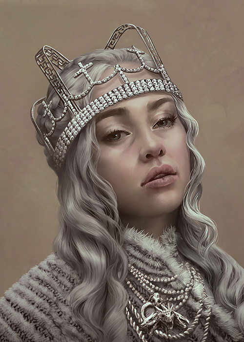 Daenerys Targaryen as Billie Eilish -Realism Style