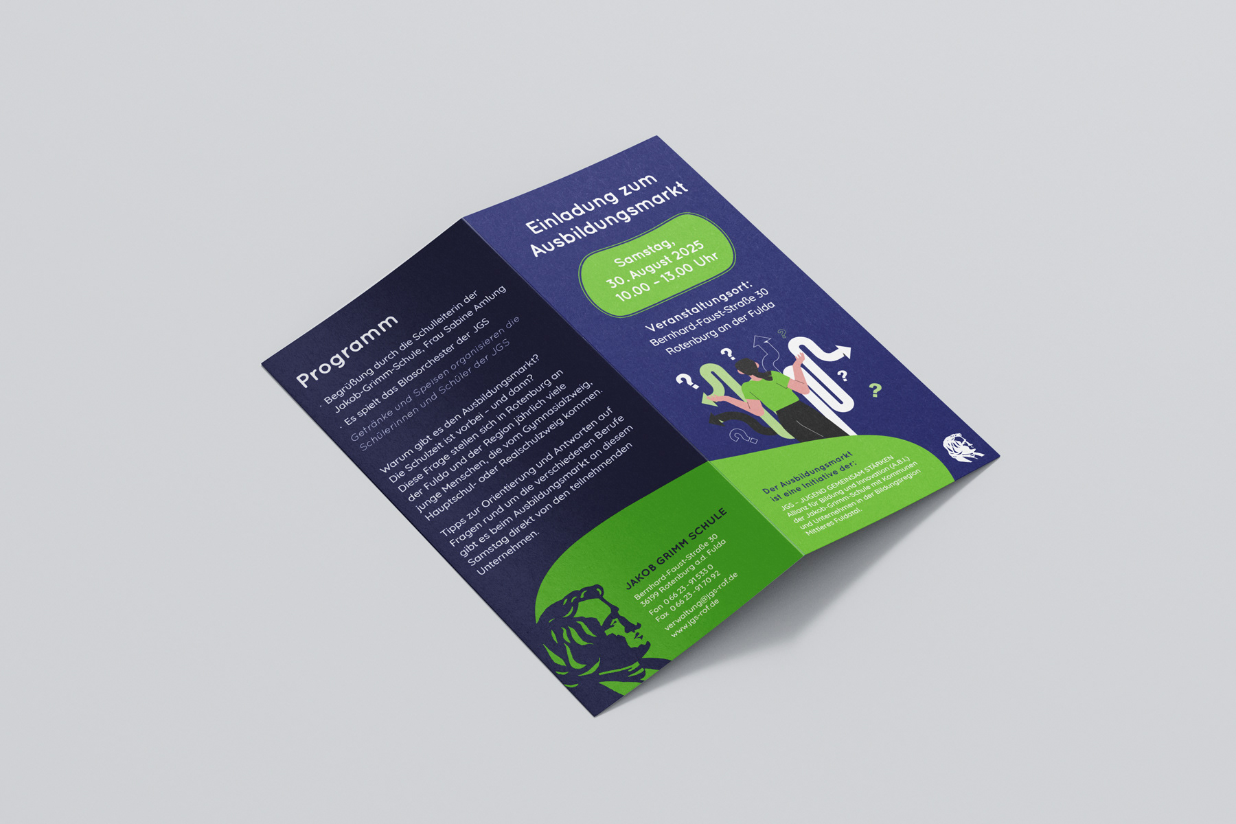 Flyer mit Parallelfalz im Format DIN Lang