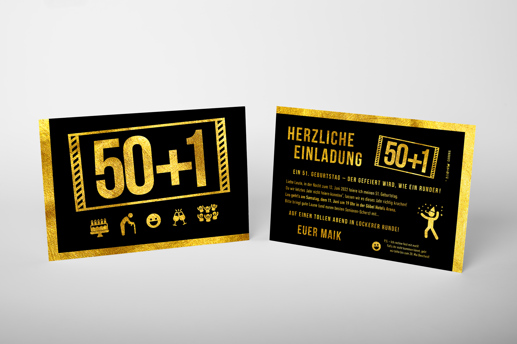 Individuelle Einladungskarte zum 51. Geburtstag