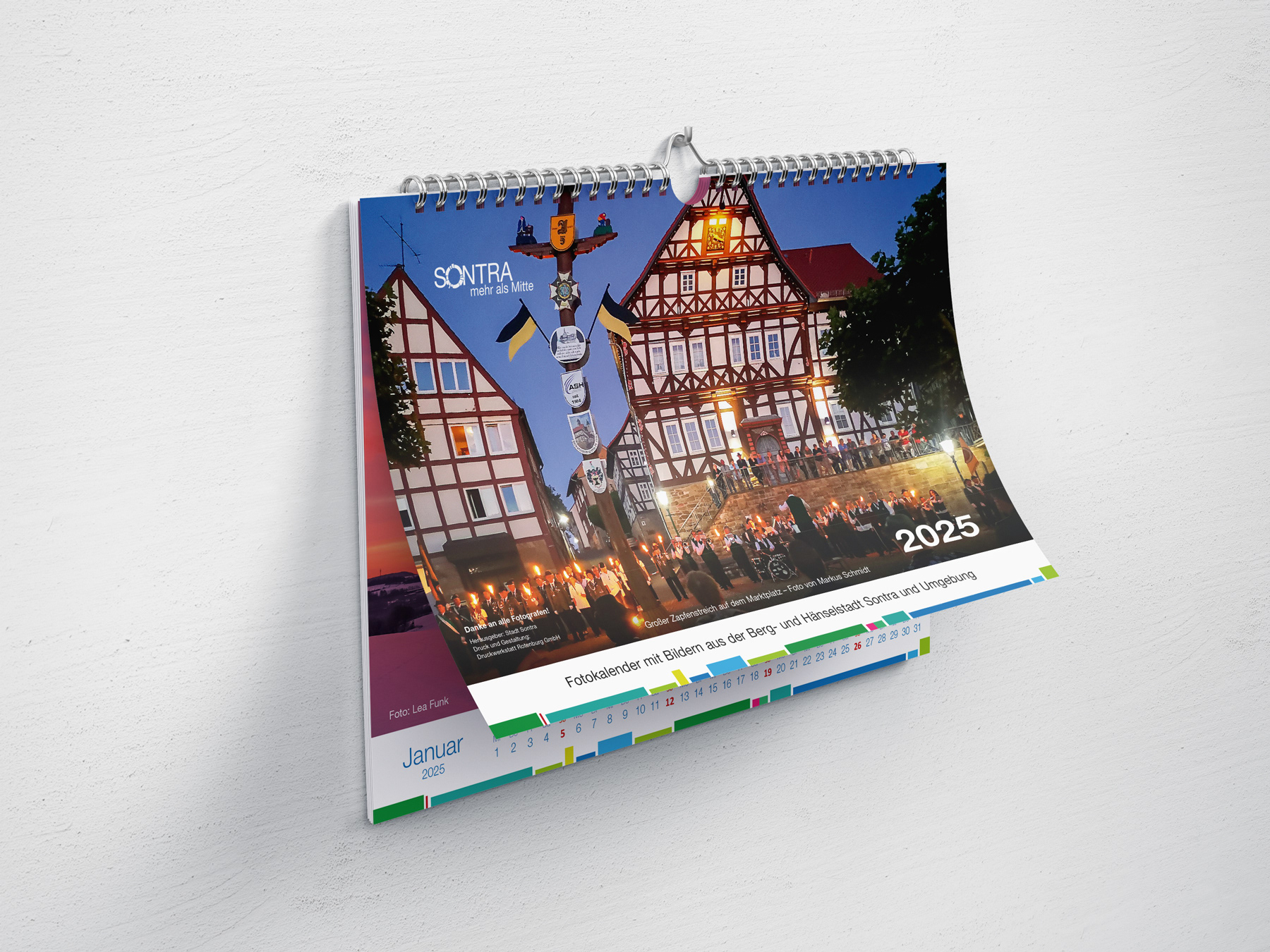 Fotokalender im Querformat DIN A4