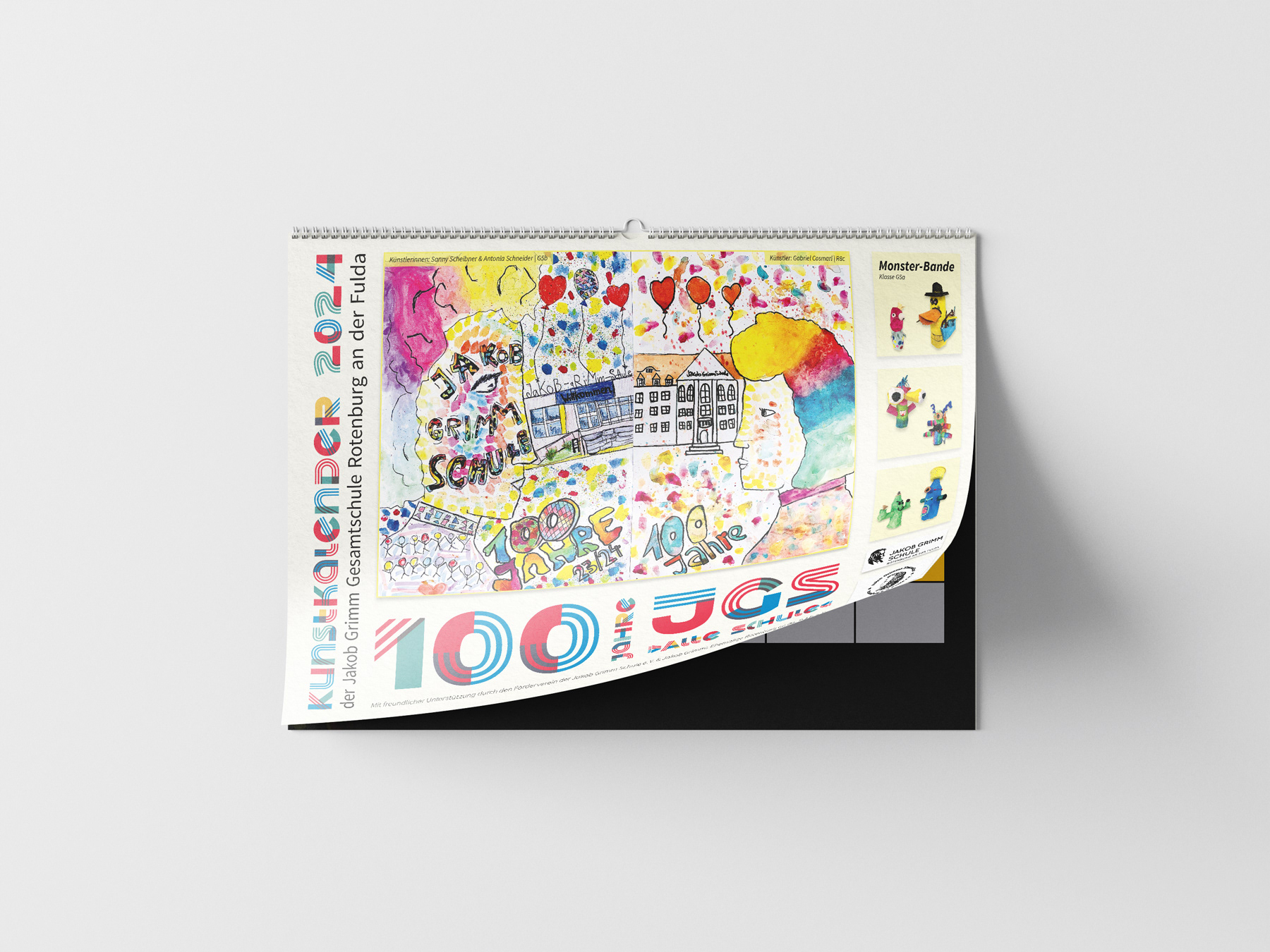 Kunstkalender im Querformat DIN A3