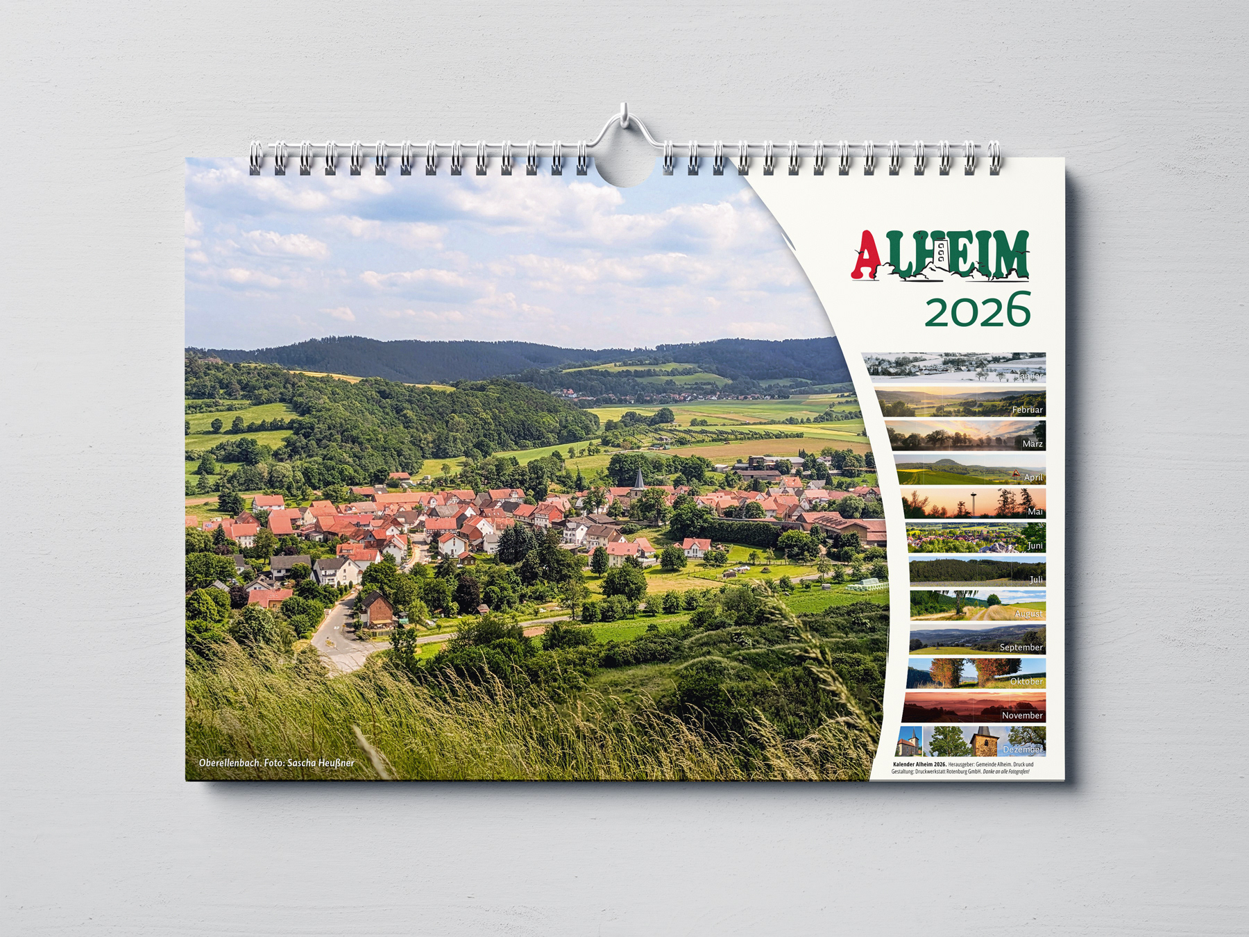 Fotokalender im Querformat DIN A4