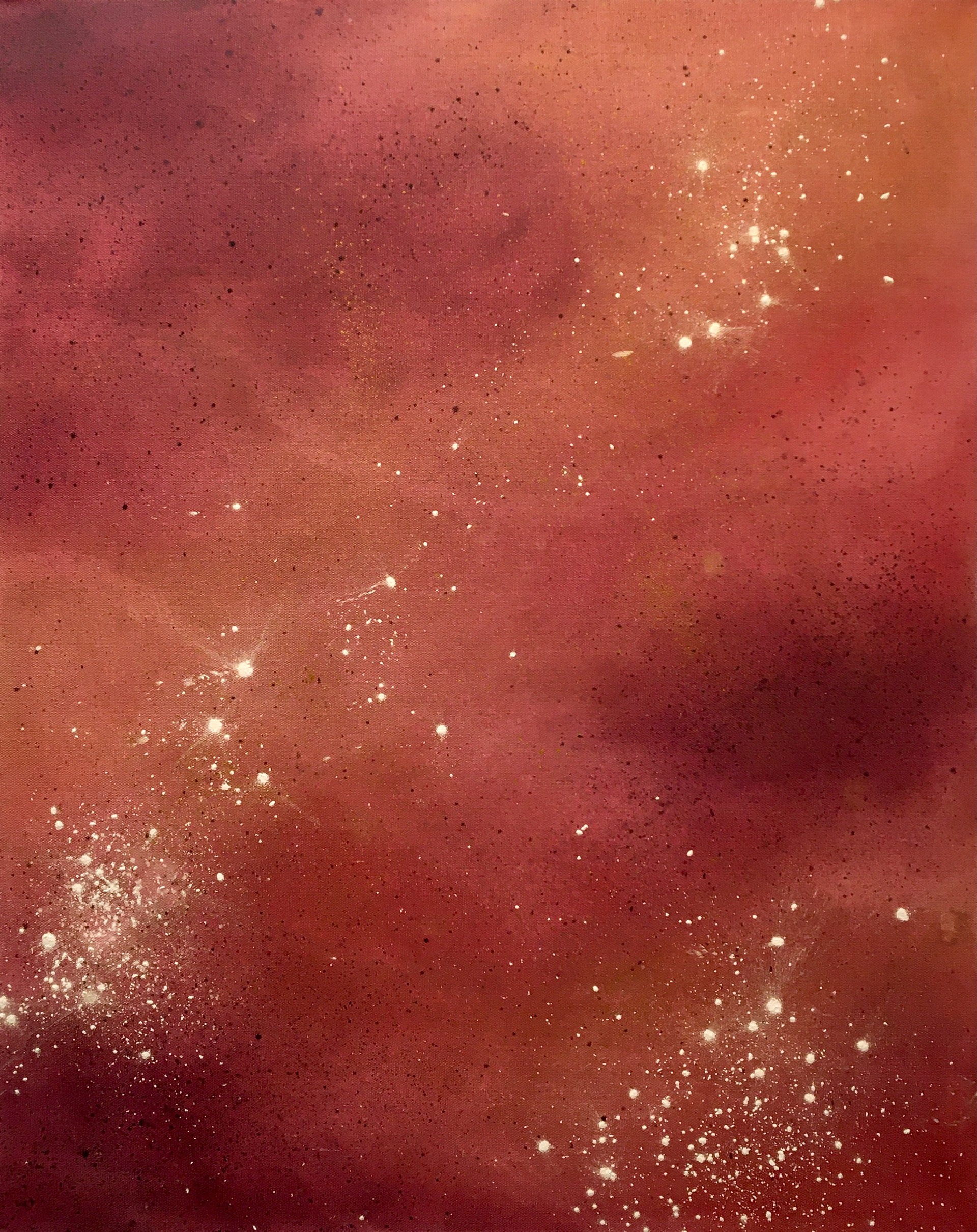 "Mother," 30 x 24 in., oil, metal leaf, interference gold & Italian gold powder on canvas, 2021