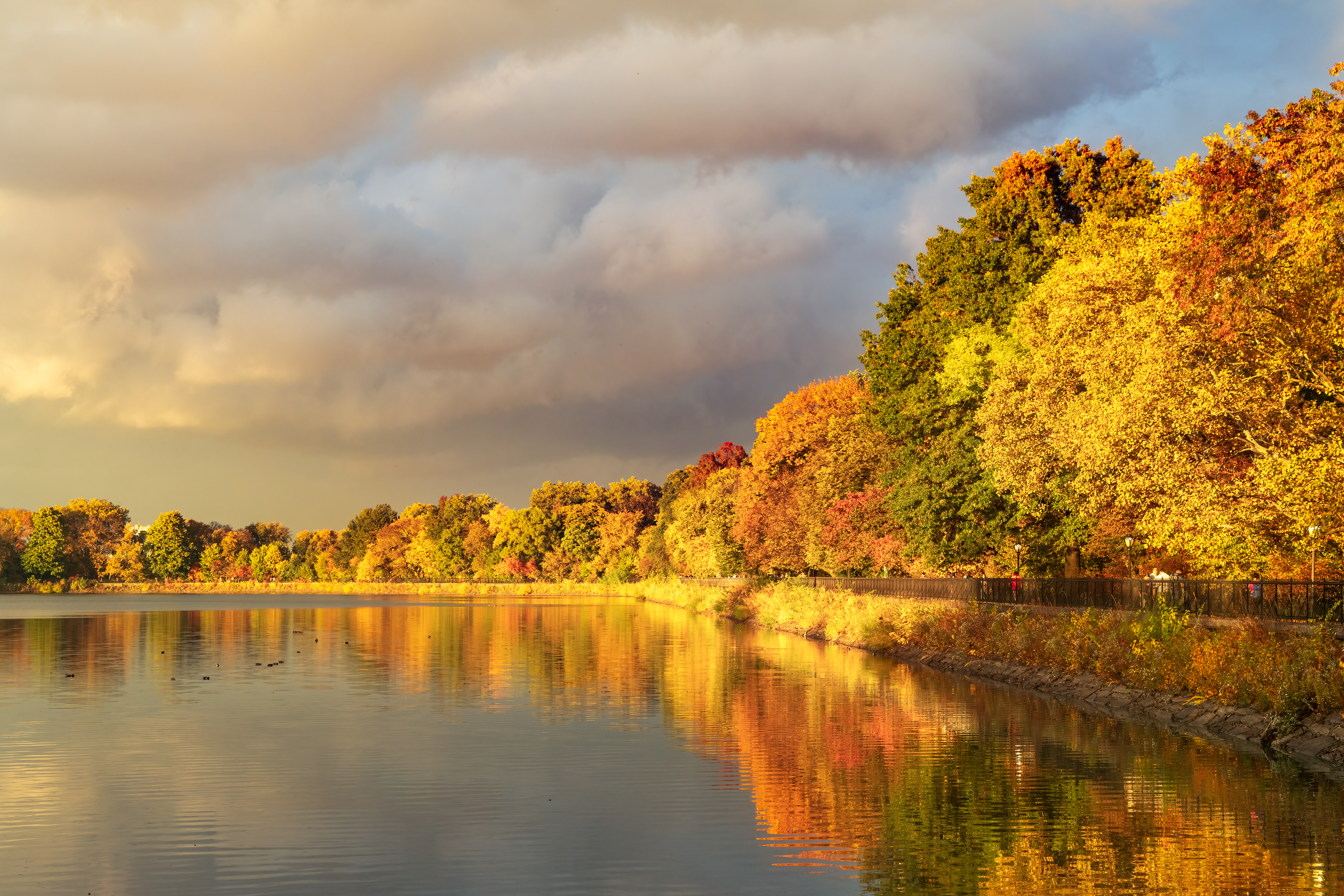 Landscape Autumn Views World Fall Reservoir Lake Sky Skyscape Landscape Photography