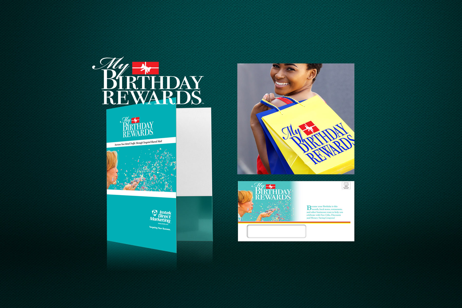 Logo Design and Direct Mail Design for My Birthday Rewards program, Imtek Direct