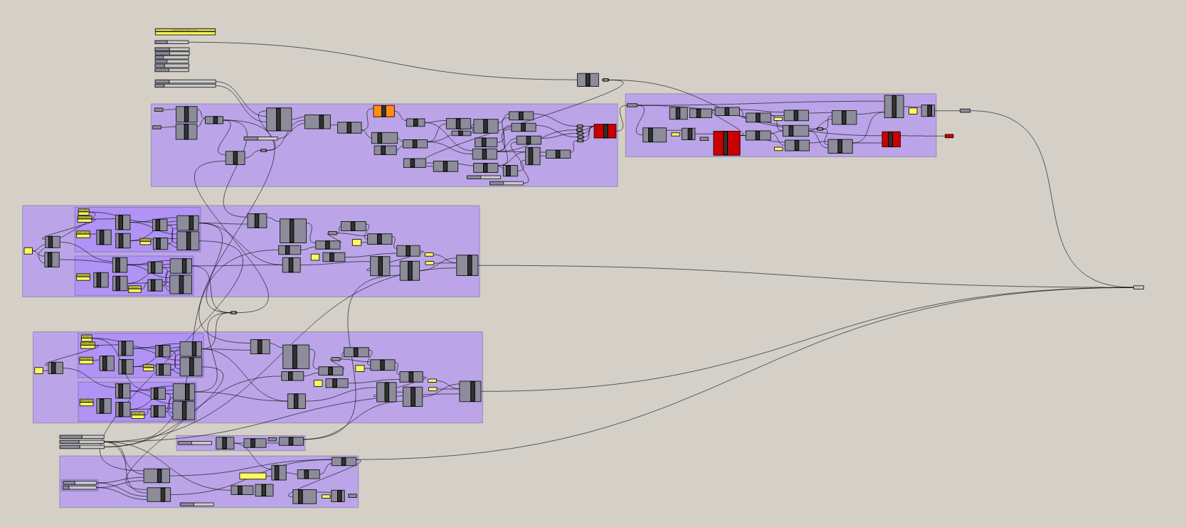 This code is about ten times as large and complex as the hugging vase. There are more programs nested in this one not shown in this image. I got carried away making this but the result was fantastic.