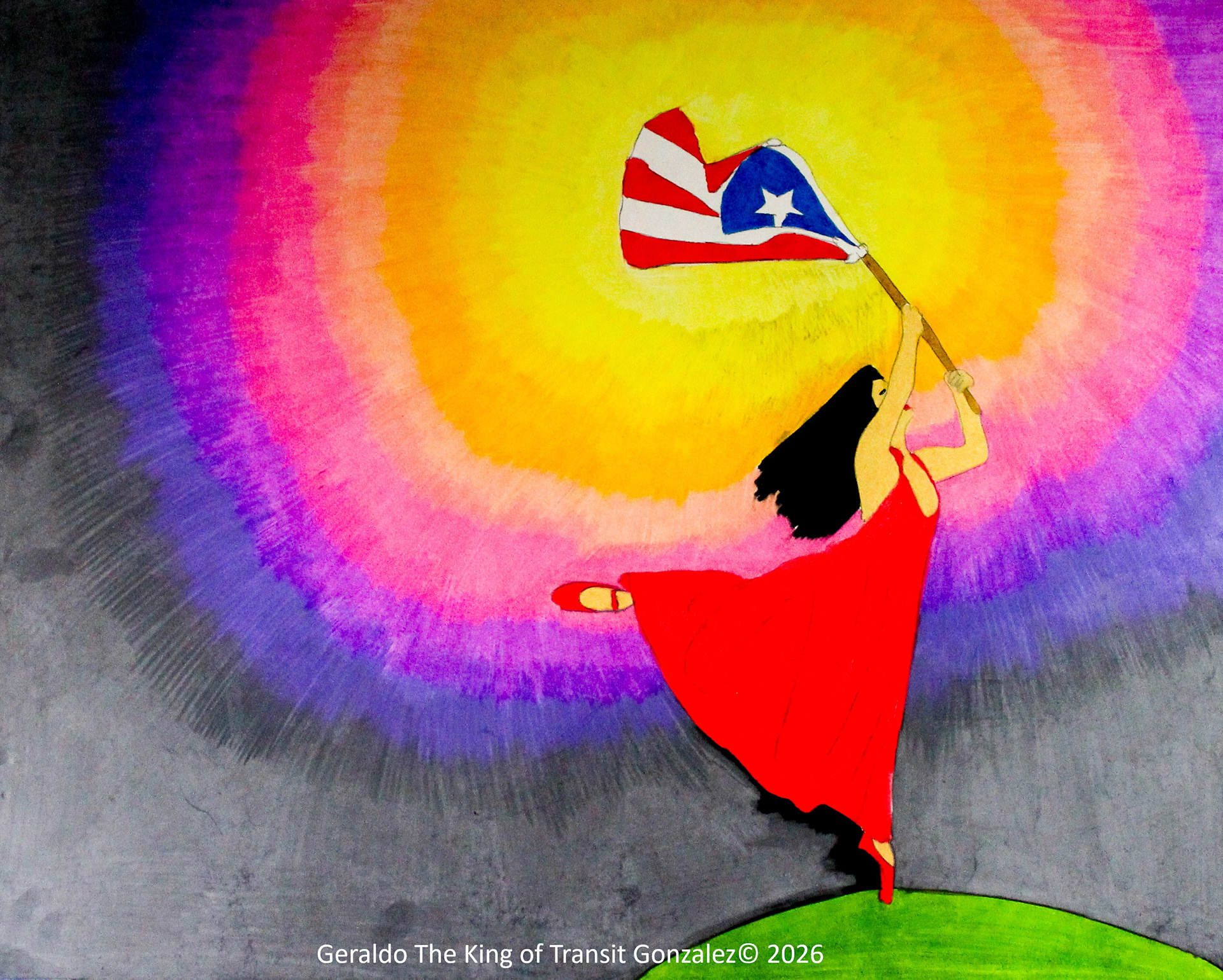 Women waving Puerto Rico Flag_Artwork_2025